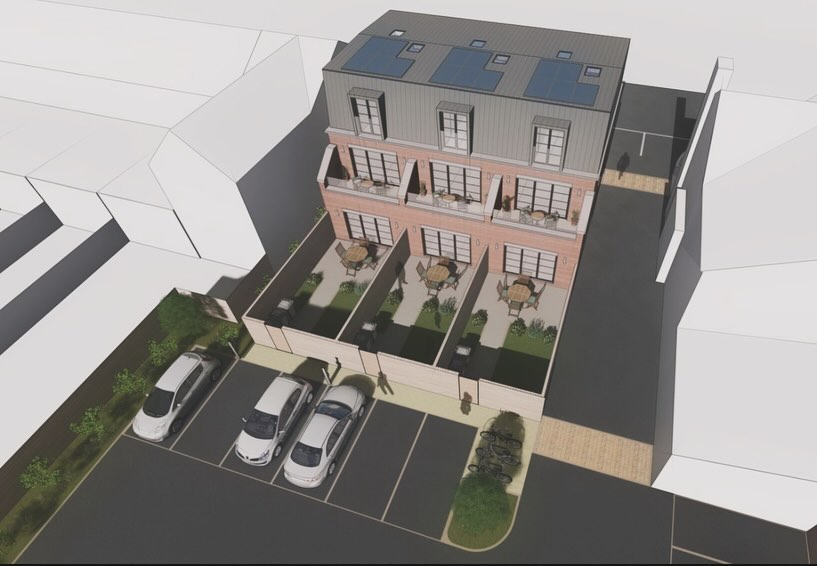 Three modern townhouse units submitted for planning last week on an inner-city infill site. Looking forward to moving this sustainable scheme forward!