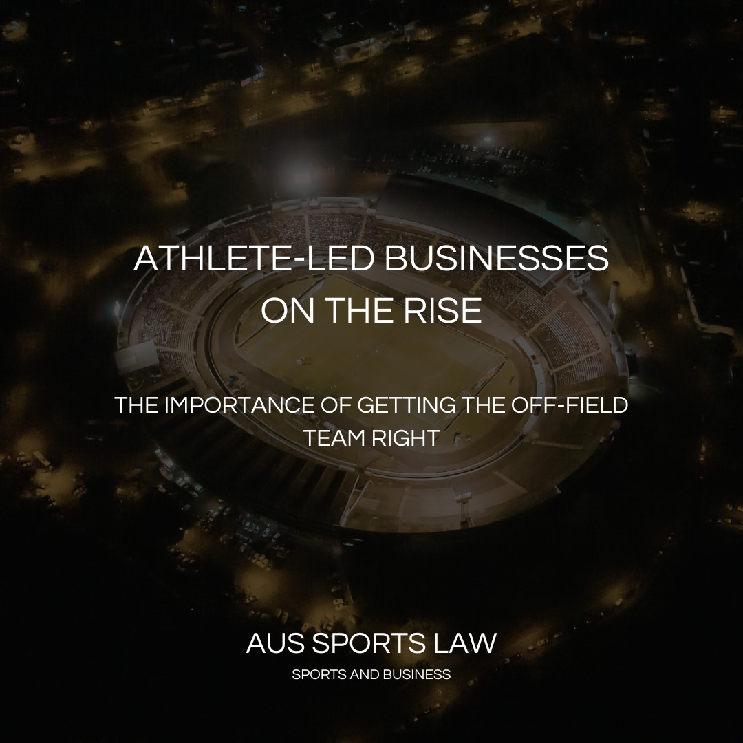 Australian athletes are building businesses.
This isn't new. Greg Norman had a wine label and course design business while still competing. Dawn Fraser ran a pub in Balmain. Michael Klim co-founded a skincare brand.
What's changed is the volume. And the variety.
Who's doing it now:
- Hudson Young â Young Supplements;
- Ben Talty â Nefertum (fragrance);
- Bailey Smith, Charlie Curnow, Nick and Josh Daicos â Barry;
- Damien Fitzpatrick â Pillar Performance;
- Adam MacDougall â The Man Shake;
- Lockyer, Thurston and Lewis â Queensland Beer Co;
- Cameron Munster â pub ownership;
- Bronte Campbell â Earthletica;
- Young Brothers â Young Guns Containers;
- Reynolds, Mitchell and Johnston â Disport App;
- Chris Judd â Jaggad.
Supplements. Apparel. Tech. Hospitality. FMCG. Infrastructure.
The businesses that scale have the right people around them from the start.
Athletes bring an advantage. Discipline, resilience, the ability to perform under pressure, and a career built entirely around doing whatever it takes to improve. That mindset is a massive asset in business.
What they often need is a support unit that enables it - the same way a good coaching staff enables performance on the field.
Elite athletes, current or retired, are time-poor and operating in high-demand environments. The people around them need to cover the ground they can't:
- Operators who run the business day to day;
- Advisers who have seen businesses succeed and fail, and know why;
- A team of experts who actually talk to, and know, each other;
- People who genuinely understand an athlete's schedule, career window and what comes after it.
The mindset is already there. The right team around it can make all the difference.
Any other athletes, former or current, who are doing things off-field (we couldn't name all of them!)?