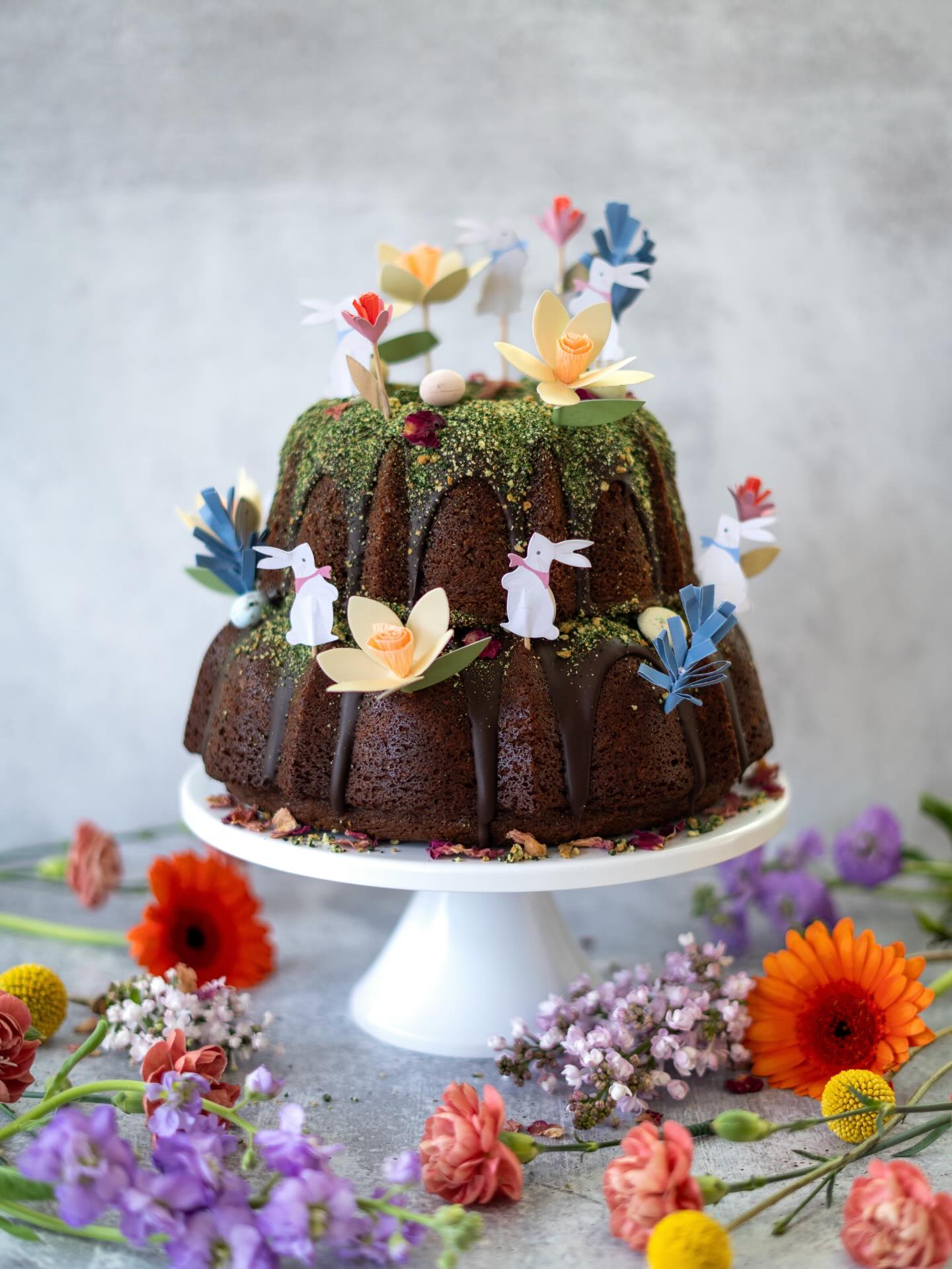 Easter Bundt cake 🌼🐰🌸
#chocolatecake #eastercake #bundtcake #bundt #easter