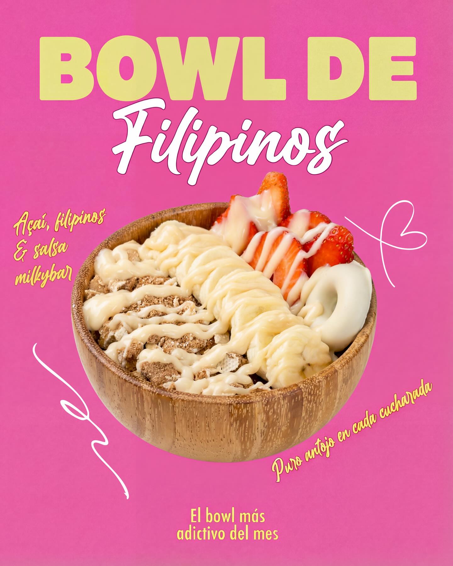 Tú lo eliges, nosotros lo hacemos realidad 🧚🏼♀️🪄
Bowl de filipinos: base de açaí, filipinos molidos, plátano, fresa y salsa Milkybar.
French Toast Latte: espresso con sirope de arce, leche, hielo y cold foam de canela.
Ube matcha: matcha latte, hielo y cold foam de ube.
¿Cuál de estas 3 novedades será la favorita de este mes? 🙈
#modotiti #açaílovers #matchalovers #benidorm