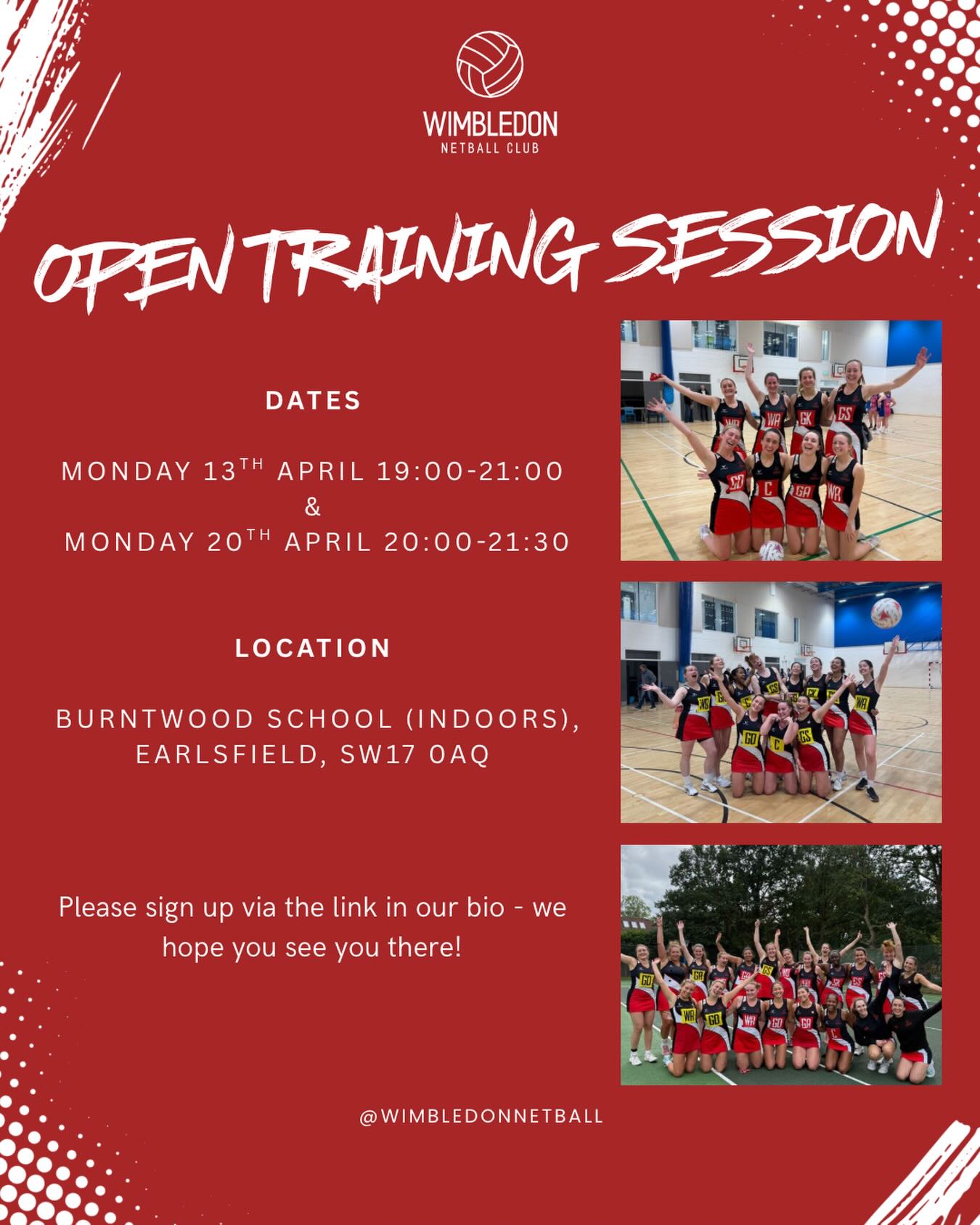 We’re hosting two open training sessions for new players on Monday 13th and Monday 20th April. These sessions are completely free, and will give you the opportunity to meet our players, see how we run training sessions and give you a better idea of our club!
Please sign up via the link in our bio. We hope to see you there! ❤️🖤