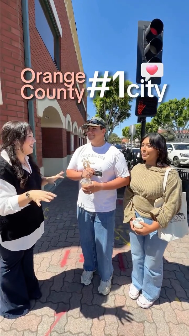 We asked people what their favorite city in Orange County is, and I liked how everyone had a different answer. Some said Laguna Beach for the lifestyle, some love Tustin, especially Old Town, for the charm and how easy it is to walk around, and others picked Costa Mesa for the food and everyday vibe.
It really comes down to what feels right for you, where you spend your time, where your people are, and the kind of life you want day to day. It’s not about what’s “best” on paper, it’s about what feels like you.
If you had to pick one, what’s yours?