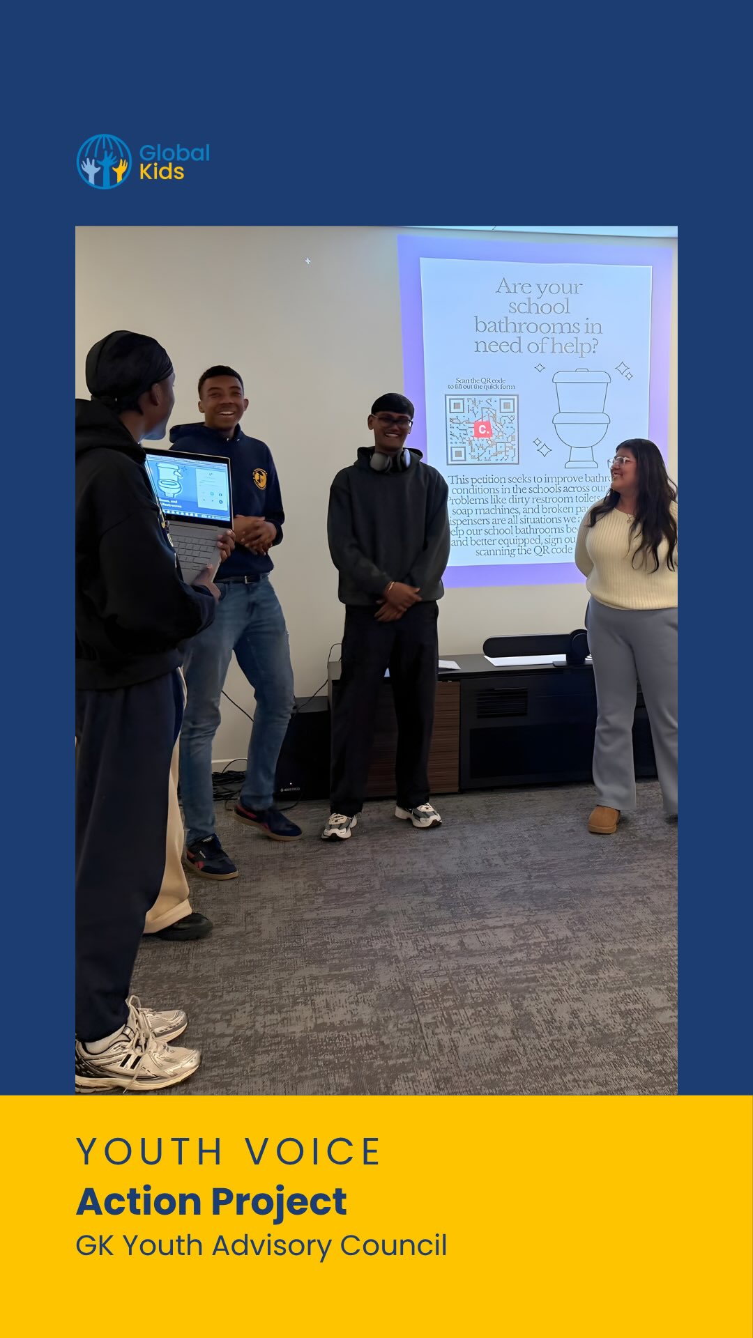 Youth Voice Week Continues.
NYC Youth Advisory Council students are building a citywide advocacy project focused on improving school restroom conditions 🗽 While research is still in progress, youth are actively engaging peers and recruiting voices across the city to share experiences and perspectives. Together, they’re working to highlight challenges and drive meaningful change in schools.
#youthvoices #gkallday #civicaction