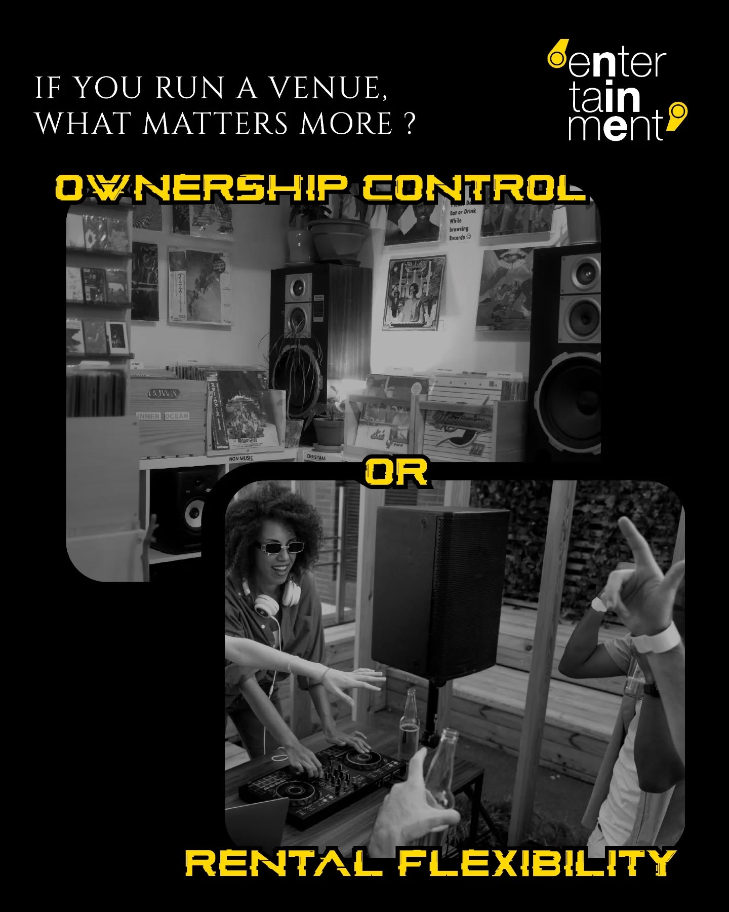 Running a venue is all about making the right choices for your business and your audience. When it comes to your equipment and setup, which side of the fence are you on?Ownership Control: Having your own gear, a consistent sound, and a long-term investment.
Rental Flexibility: Always having the latest tech, scaling for any event size, and skipping the maintenance hassle.
Tell us which matters more to you in the comments!
#EntertainmentNine #VenueOwners #soundinfrastructure #ProAudioIndia #venuemanagement
