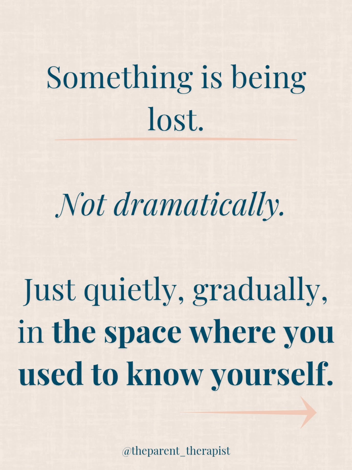 The identity loss that comes with parenting doesn't announce itself.
It just slowly gets quieter; the things you used to enjoy, the opinions you used to have, the version of you that existed before you were responsible for absolutely everything.
You don't notice it going, you just notice one day that you can't remember the last time you felt fully like yourself.
That's not something to wait out. That's something worth paying attention to now, while there's still time to find your way back.