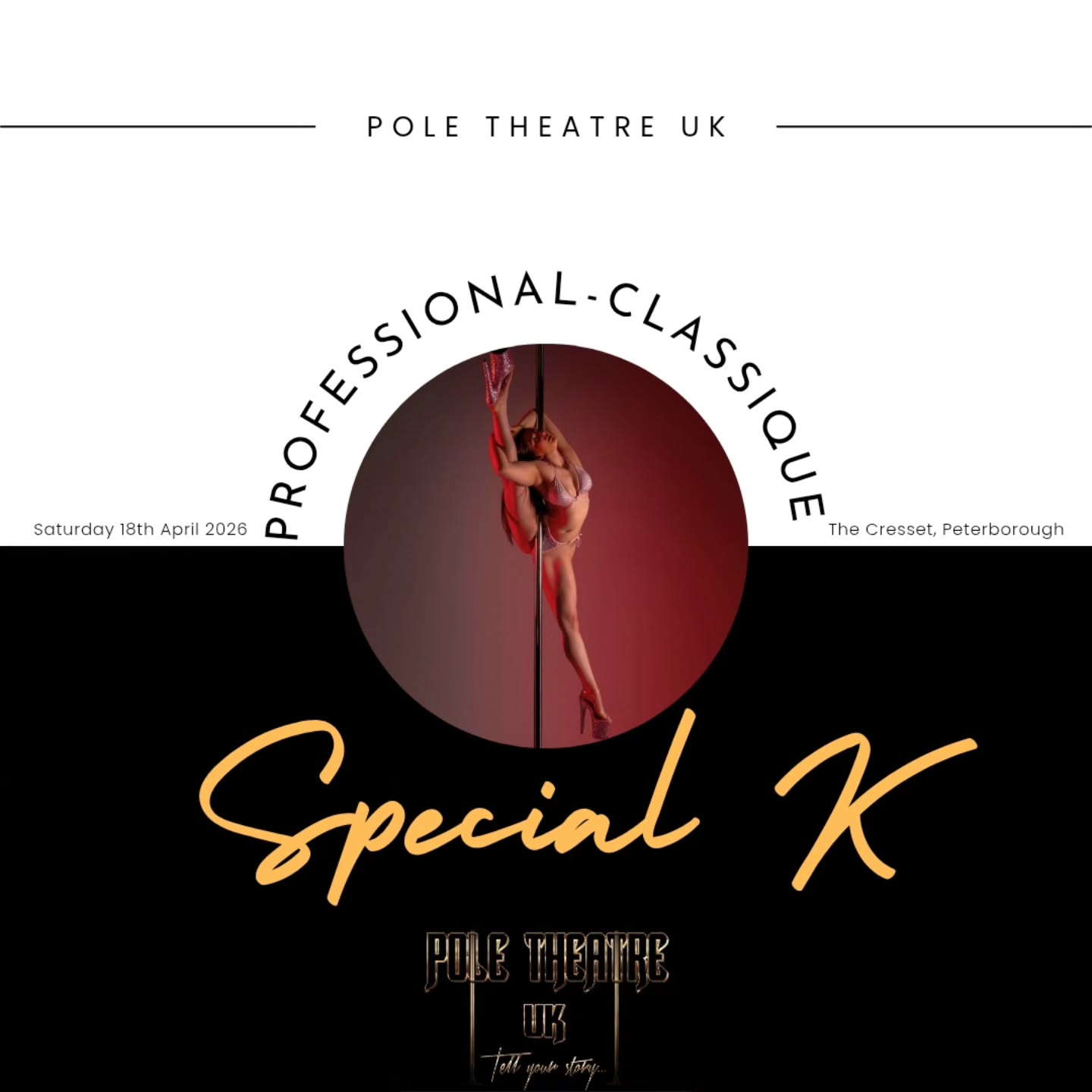 Whose excited to meet our glorious contestants! ✨️
Professional- Pole Classique
Special K
@specialkpole
Have you got your tickets yet? 🎟
www.poletheatreuk.com
#poletheatreuk #poletheatre #pole