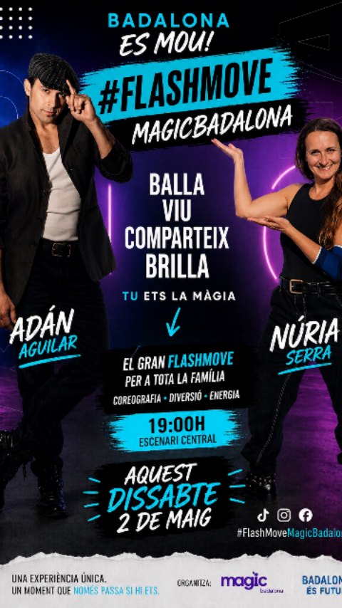 Sabeu què hem fet avui a la tarda? 🤔 NO? Doncs una de les coses que més ens agraden! 💃🕺
Fer que tothom s’ho passi bé ballant al ritme de la música! 🎶✨
I com ho hem aconseguit? Doncs amb l’Adan Aguilar això és molt fàcil! 😎🔥
Hem fet un FLASHMOVE al @magicbadalona per a grans i petits 👨👩👧👦, on hem gaudit d’allò més ballant amb una SUUUPER coreografia! 💥🎵
I és clar, les Festes de Maig de Badalona no es mereixen menys! 🎉🌸
Ah i Recorda!!!
cada divendres al Màgic, a les 18h,
hi ha un espectacle a l’escenari petit! 🎭
No t’ho perdis! 👀✨