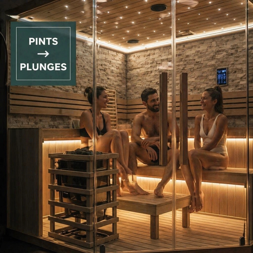 Swap the pint for a plunge. 🧊🧖♀️
Cardiff, the ‘Social Sauna’ trend is officially here. We’re seeing more groups of friends ditching the pub for a Friday night reset in our Contrast Lounge. Because let’s be honest, a deep sweat and an ice-cold dip beats a hangover every single time.
It’s not just about the physical recovery. Studies show that regular heat therapy can significantly lower cortisol and improve cardiovascular health (Laukkanen 2018), but the real magic happens when you’re braving the ice bath with your mates. It’s the ultimate bonding experience: with a lot less noise and a lot more endorphins.
✨ WHY THE CONTRAST LOUNGE? ✨
◽️ Group sauna sessions for the whole crew
◽️ Cold plunge ice baths to trigger that natural high
◽️ Normatec pressotherapy for a full-body reset
◽️ Premium coffee and snacks in our lounge post-session
Whether you’re prepping for a big weekend at the Arms Park or just need a Cardiff catch-up that actually leaves you feeling refreshed, we’ve got you.
📍 Book your group spot via the link in our bio or DM us for info.
#SocialSauna #CardiffWellness #ContrastTherapy #WellnessLounge