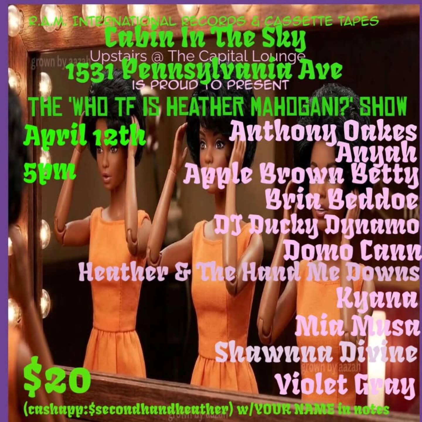 "WHO TF IS HEATHER MAHOGANI?"
I've known her for years, and I don't know, but I guess we will all find out together on Sunday in Baltimore.
This show will be chaos...the good kind!
Ticket link in bio:
https://www.eventbrite.com/e/thewho-tf-is-heather-mahogani-show-tickets-1986358524819?aff=oddtdtcreator