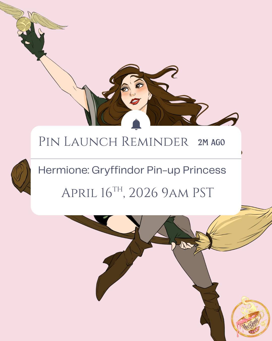 She's almost here! Some spells are a little more… bewitching.
#HermioneGranger
#HarryPotter
#EnamelPin
#LimitedEditionPin
#PinCollector
#PinDrop
#HardEnamelPin
#HexAndGiggle
#TransRights
#ProtectTransKids
#TransJoy