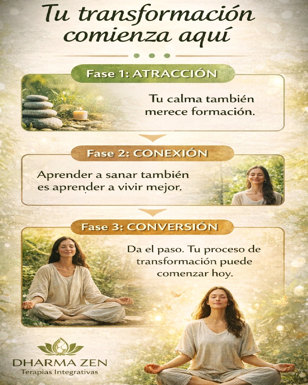 ✨ Vuelve a ti. Empieza hoy. ✨
Tu calma no es un lujo, es un camino.
Aprende a sanar, equilibrarte y transformar tu vida desde adentro.
🌿 Formación holística vivencial
🌿 Bienestar real, no solo teoría
🌿 Acompañamiento consciente
💫 Da el paso. Tu transformación comienza ahora.
📍 Cra 29 #34-60, Palmira
📲 311 703 6981
🌐 www.dharmazen.com.co
#VuelveATi #DharmaZen #SanaciónHolística #BienestarIntegral #TransformaciónPersonal #DespiertaTuConciencia #EquilibrioInterior #AmorPropio #VidaConsciente #Palmira #ValleDelCauca #TerapiasIntegrativas #CrecimientoPersonal #EspiritualidadModerna #SanarEsVivir