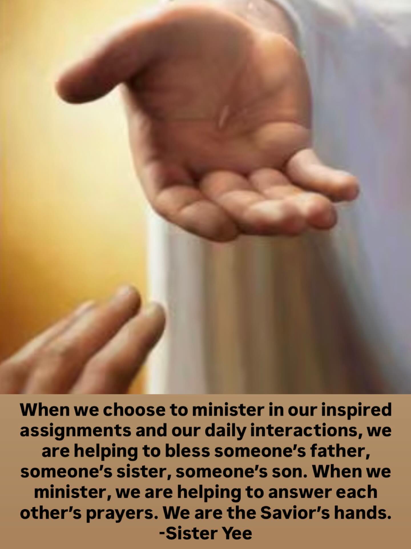 Be His hands.
#generalconference #churchofjesuschristoflatterdaysaints