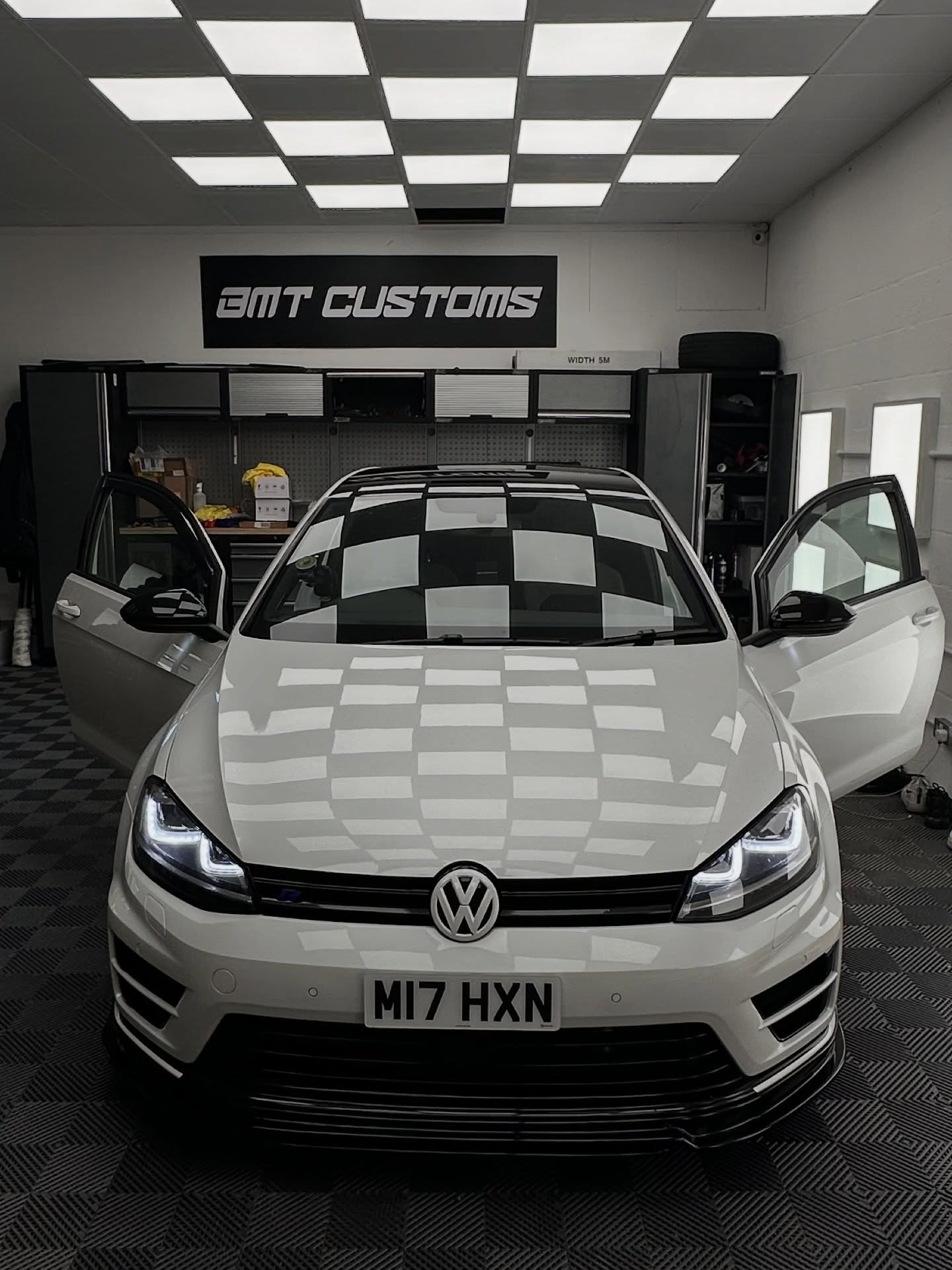 Golf R came in for our OEM+ ambient lighting package, giving the interior that clean factory-style glow ✨
We also upgraded it with a MK7.5 facelift OEM screen, fully coded to the vehicle for seamless integration 📲
Finished off with a 3M super high gloss black roof to complete the look 🖤