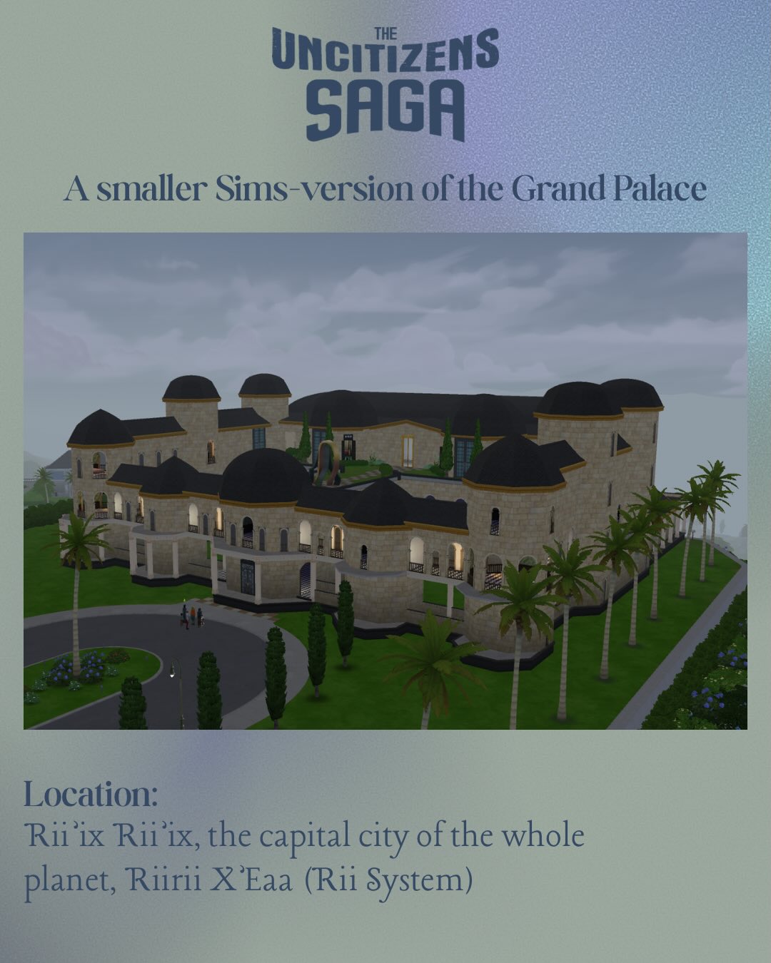 This is only the three-story condensed version I made in the Sims. It is technically five stories and has multi-level courtyards, more hallways than rooms, and a bunch of exotic design choices.
#scifi #sims4 #sims4housebuild #uncitizens #writers
Should I post a room tour later????