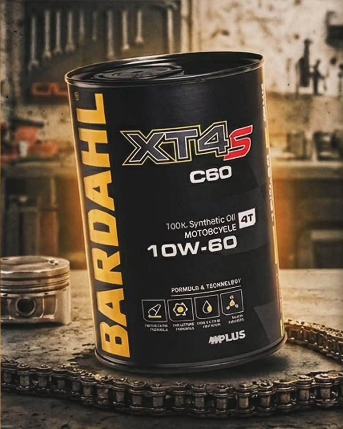 Bardahl XT4-S C60 é um lubrificante 100% sintético de alta performance, desenhado especificamente para motos de 4 tempos (4T) que operam em condições extremas, seja em competição (Racing), uso desportivo em estrada ou fora de estrada (Off-Road)