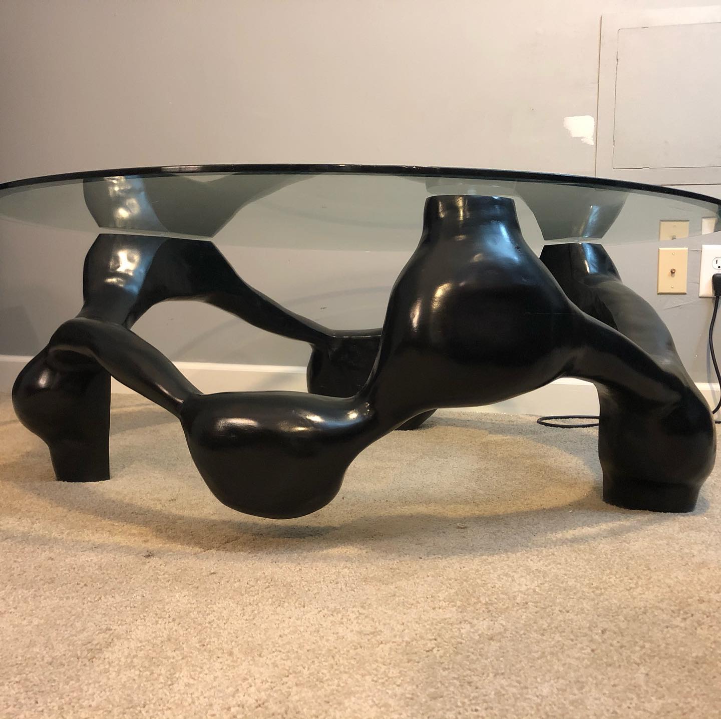 Coffee table, poplar 16” x 54”. .....
.....
.....
.....
..... #arbortechie #arbortech #stihl #coffeetable #powercarving #livingroomdecor
