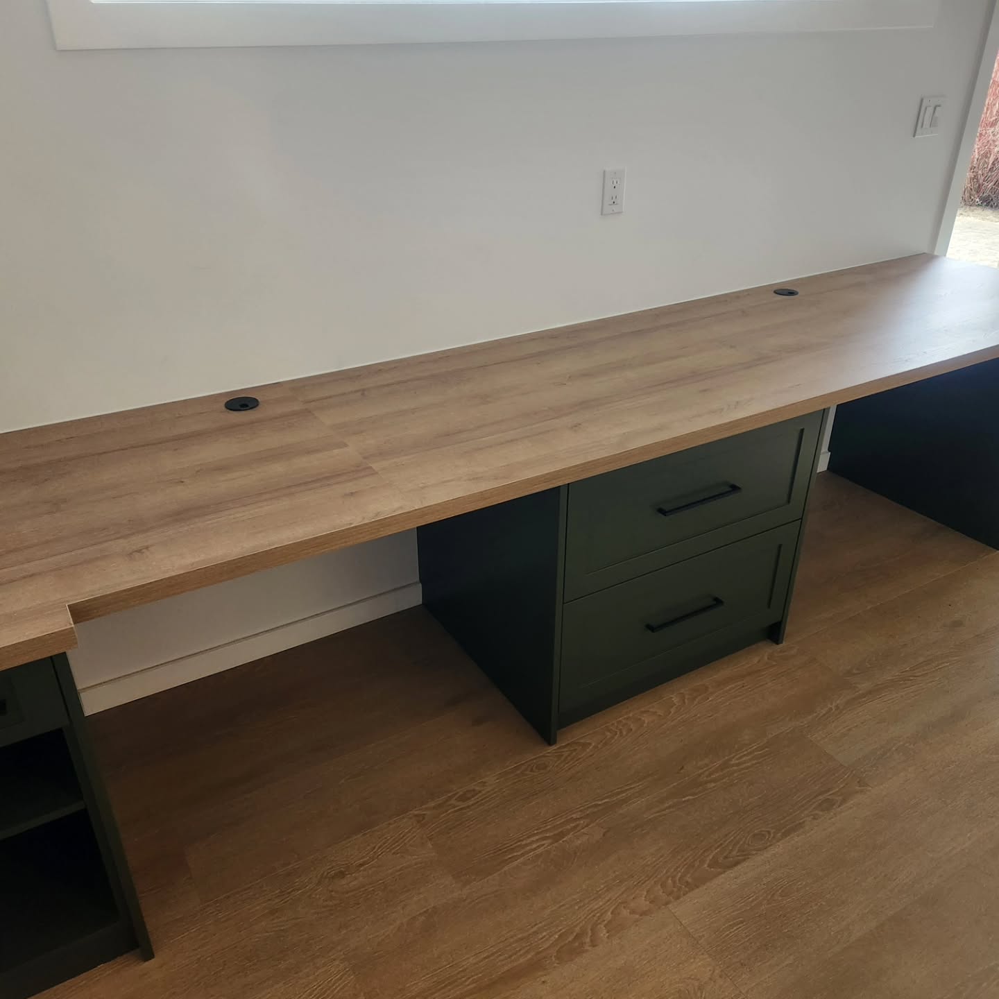 Thinking about creating a functional office space in your home?
We recently transformed an open, underutilized area into a fully customized office designed to fit our client’s exact needs. This build features custom file drawers, dedicated space for both a commercial printer and a household printer, and a clean, organized layout to maximize productivity.
What was once unused space is now a beautiful and practical office our client can enjoy every day.
No matter the space, we can customize it to work for you.
Contact us today to book your in-home consultation.
www.dubescustomcreations.ca