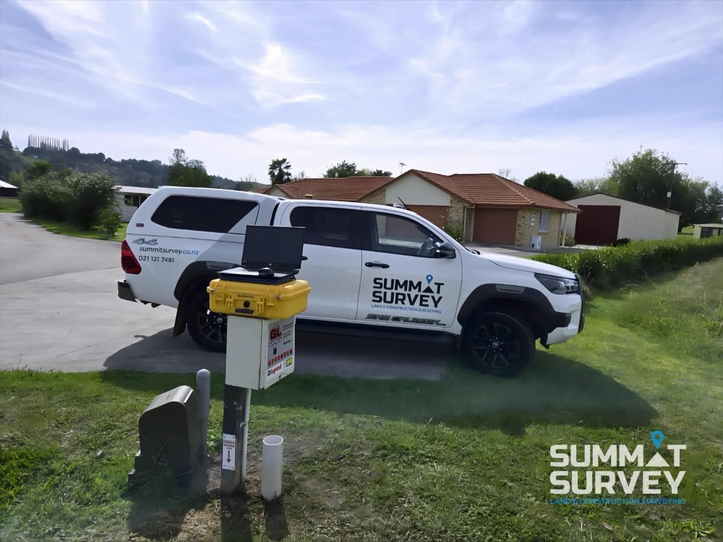 Not every job comes with an office - sometimes you build one on the spot.
For certain jobs, it makes sense to process data and review results immediately on-site rather than heading back to the office. It allows us to verify, adjust, and keep the workflow moving without delays.
A simple field setup like this can save hours on a project.
Efficiency matters.