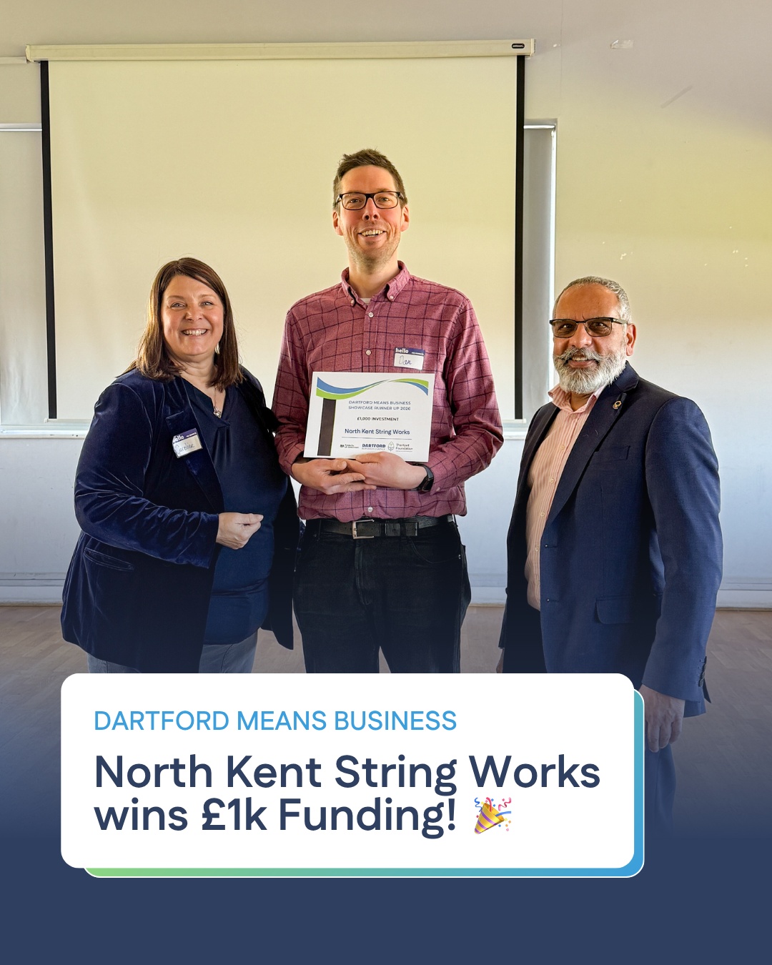 A huge congratulations to Dan James founder of North Kent String Works, who was awarded £1,000 to support the next stage of their business journey. 🚀
North Kent String Works is in the pre-startup phase and aims to become a workshop for string instrument repair and servicing, with the potential to sell restored instruments in the future.
Dan pitched for funding to support with the launch of his business, helping him to set up a website and market his business, and also to contribute to specialist equipment that can help him to expand his service offerings.
We can't wait to see what comes next for North Kent String Works 🌟
Thank you to @dartfordbc for their support
#DartfordMeansBusiness #TheKentFoundation #StartUp #Dartford #DartfordBusiness