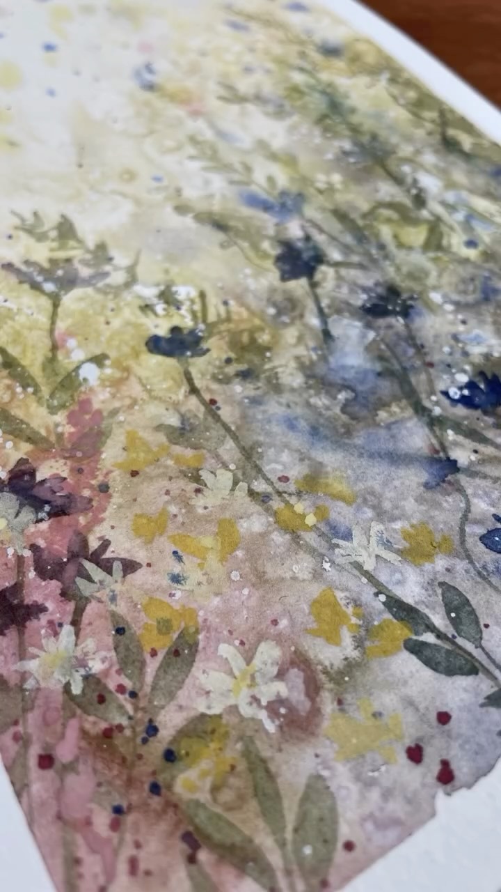 Watercolour Video//Loose spring florals. #paintingvideo #learningresources #ukartist #homeschoolresources #watchmepaint