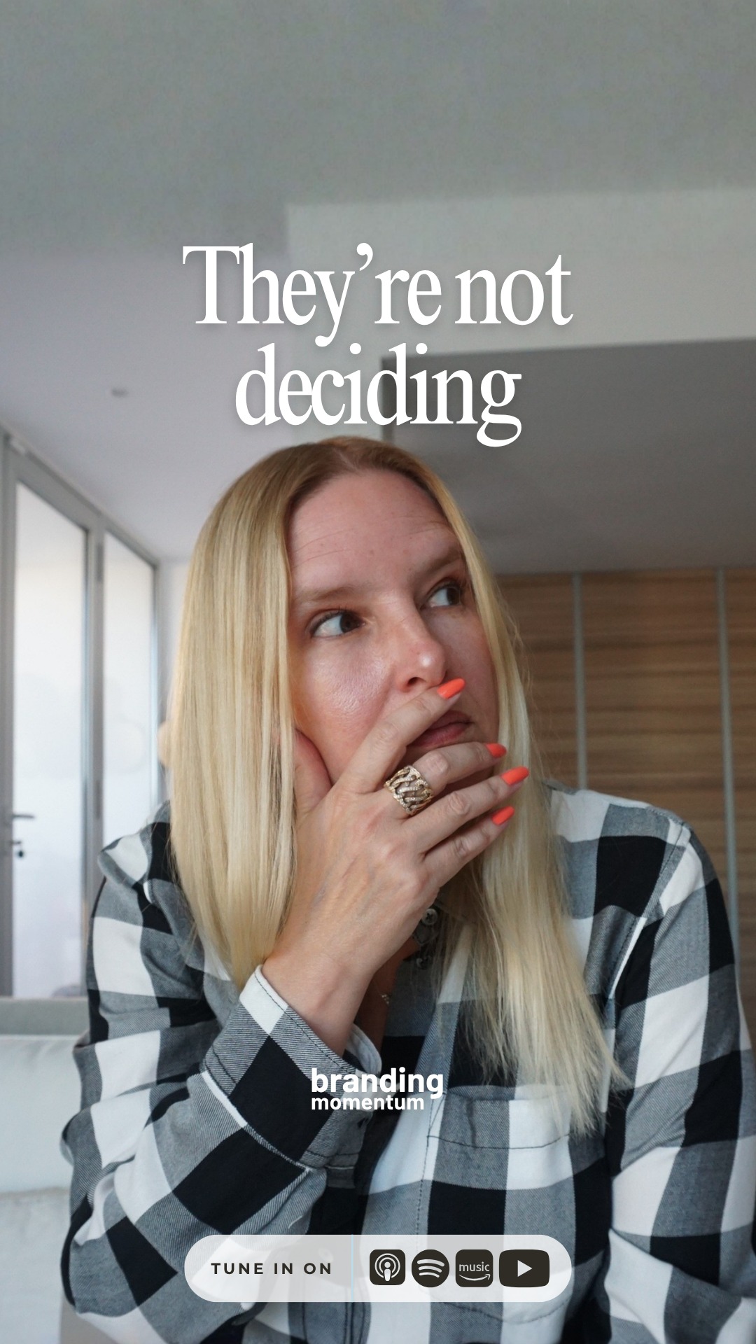 Price only shows up first when nothing else made them stay.
No connection, no context, no reason to keep listening. So the brain goes to the fastest shortcut available and tries to make a quick call.
That question didn’t come out of nowhere. Something in the conversation led them there, or didn’t give them enough to stay.
🎧 Branding Momentum: Why People Ask Your Price Too Early (And What It Means)
#brandingmomentum #veronicadipolo #servicebusiness #positioning #pricing