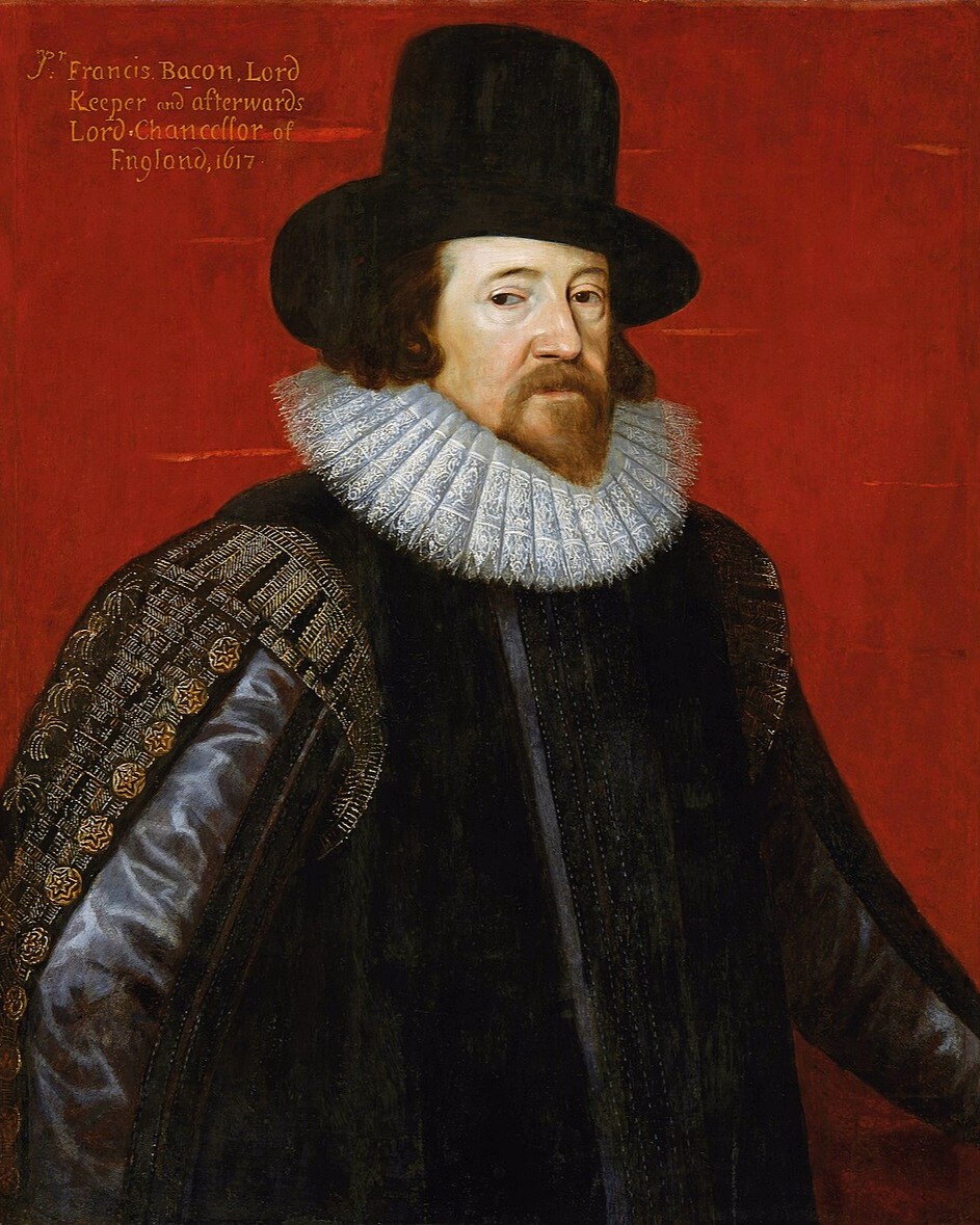 9. April 2026 - 400. Todestag
Francis Bacon
Band I (1990)
Spalten 330-331
Autor: Friedrich Wilhelm Bautz
BACON, Francis, Staatsmann und Philosoph, * 22.1. 1561 in London als Sohn des Großsiegelbewahrers von England, Nicholas B., † 9.4. 1626 in Highgate bei London.
https://www.bbkl.de/index.php/frontend/lexicon/lexicon/lexicon/52433