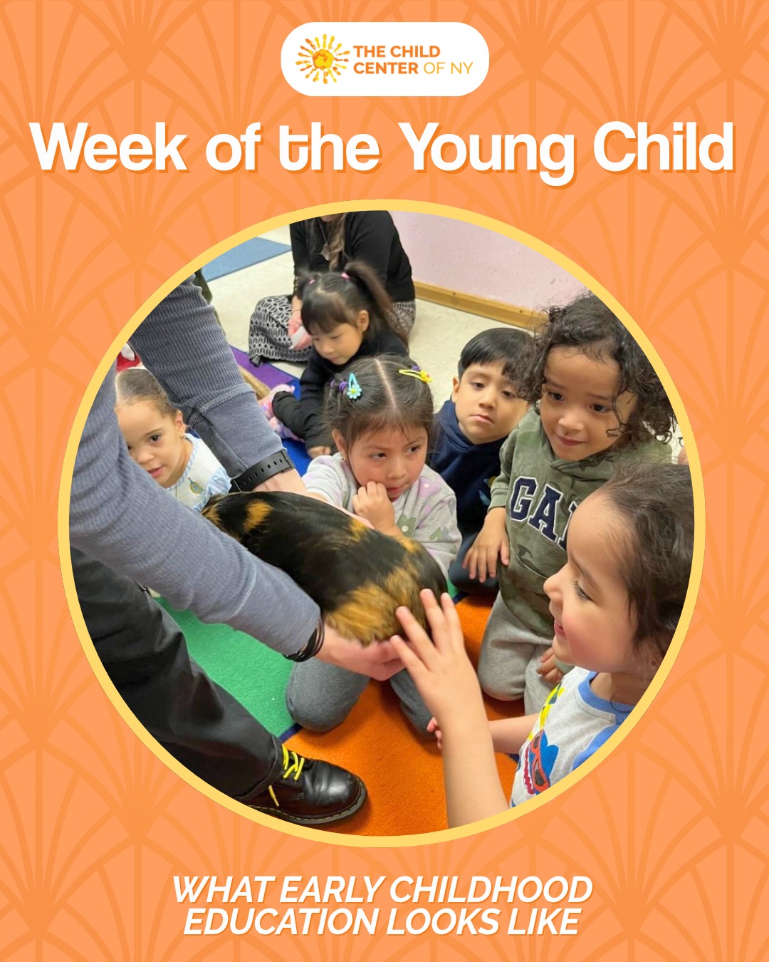 What does early childhood education look like at The Child Center? Sometimes it looks like this: a room full of wide eyes, outstretched hands, and one very calm guinea pig.
During the Week of the Young Child, we’re celebrating the joy, curiosity, and discovery that define early childhood education at The Child Center. From hands-on learning to unforgettable experiences, like welcoming special animal visitors from The Nature Company, our classrooms are filled with opportunities for children to explore the world around them.
For more than 70 years, we’ve believed that the earliest years are foundational to everything that follows. Learn more about our programs from Tanya Krien, Vice President of Early Childhood Education: childcenterny.org/post/week-of-the-young-child-what-early-childhood-education-looks-like