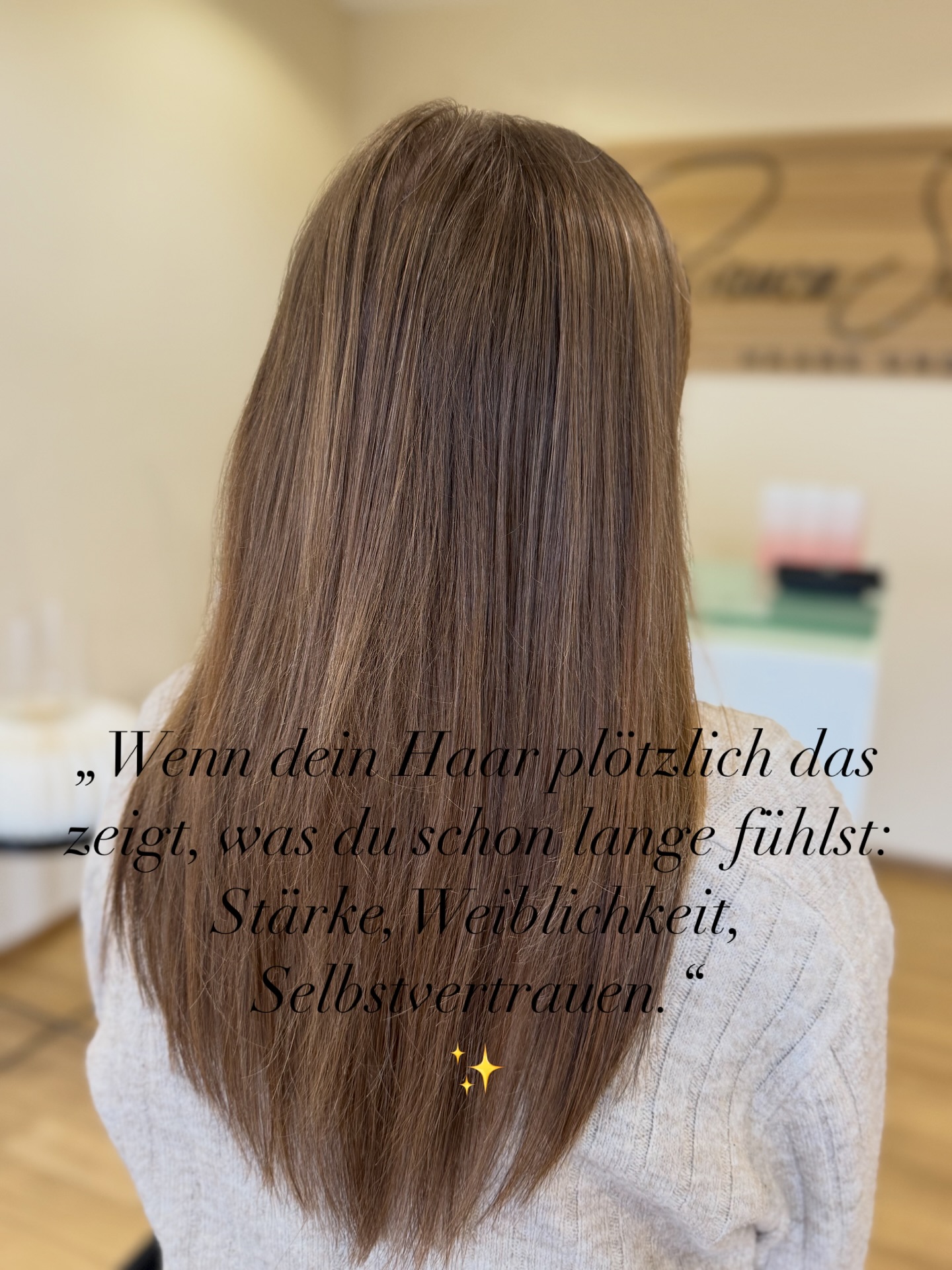 Jede Extension-Behandlung ist für uns mehr als eine Technik – sie ist ein Moment, in dem du dich neu entdecken darfst.
Denn schönes Haar ist kein Zufall, sondern das Ergebnis von Vertrauen, Qualität und echter Leidenschaft für Details. ✨
Wenn du spürst, dass es Zeit ist, dich wieder rundum wohlzufühlen – dann ist das dein Zeichen 💫
📲 Schreib uns eine Nachricht oder buche deinen persönlichen Beratungs-Termin.
#haaremitliebe #extensionsliebe #haarluxus #traumhaar #fürdichdeinschönstesich