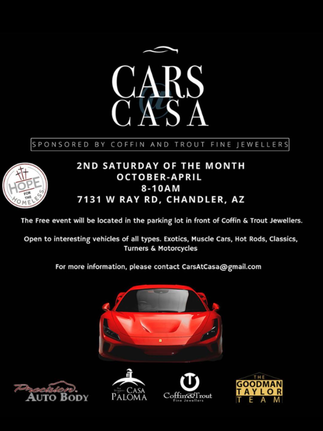 🏁🚗✨ Rev up for the ultimate send-off! Join us tomorrow for the Cars@Casa season finale. Let’s make the last lap unforgettable with friends, fast cars, and great energy.
#TheShoppesatCasaPaloma #LetShoppe #CoffinandTrout #CarsAtCasa #CarEnthusiasts