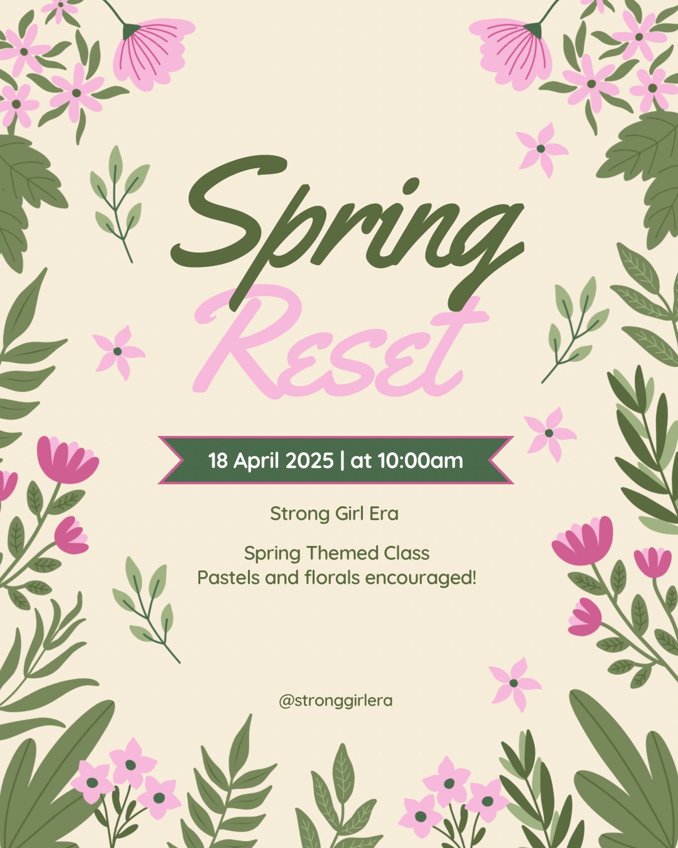 Join us April 18th for a little Spring Reset class 🌷
Cause who doesn’t love a themed class🥳
#hudsonma #strengthtraining #womensupportingwomen
