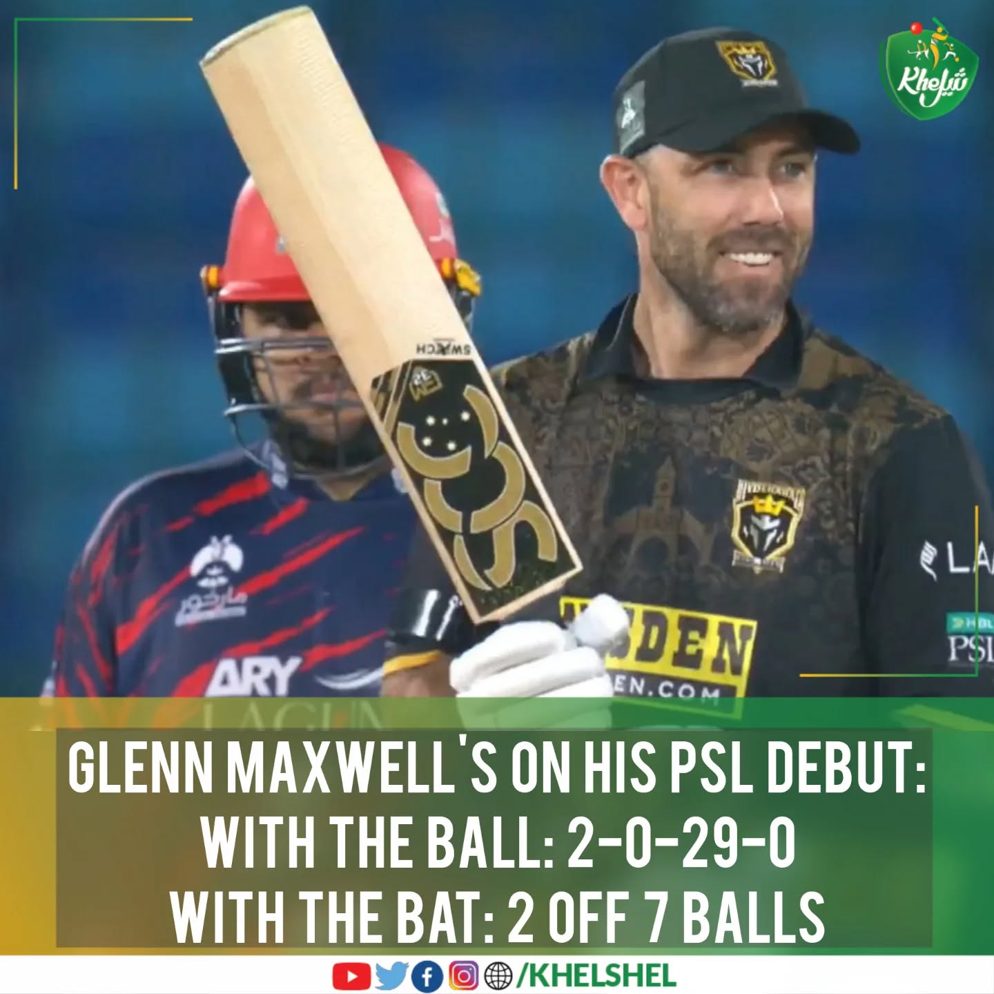 A Tough Start for the Big Show! 🇦🇺🏏
Glenn Maxwell’s highly anticipated PSL debut didn’t quite go to plan today. After a quiet cameo with the bat, he found it tough to find his rhythm with the ball.
#Cricket | #Pakistan | #GlennMaxwell | #PSL11 | #HyderabadKingsmen