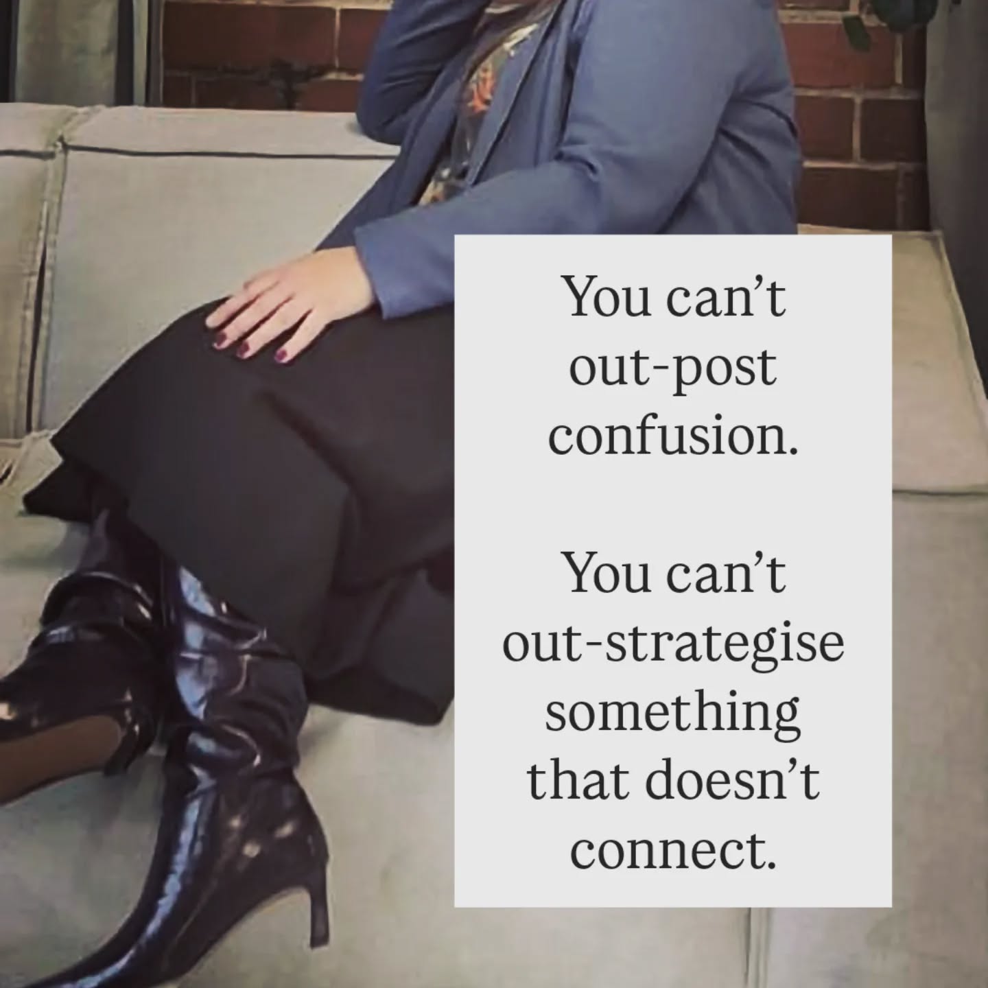 Your work evolves.
Your experience deepens.
But your positioning?
🔹 Still trying to say five things at once.
🔹 And then people wonder why:
– they’re not attracting the right clients
– they’re being misunderstood
– nothing compounds
🔹 Because none of it connects.
🔹 This isn’t a visibility problem.
🔹 It’s a decision problem.
🔹 Who are you now?
- What do you want to be known for?
- What does everything else sit under?
🔹Until that’s clear… everything else is just noise.
🔹 Common Sense Optimisation
Which, apparently, isn’t that common.