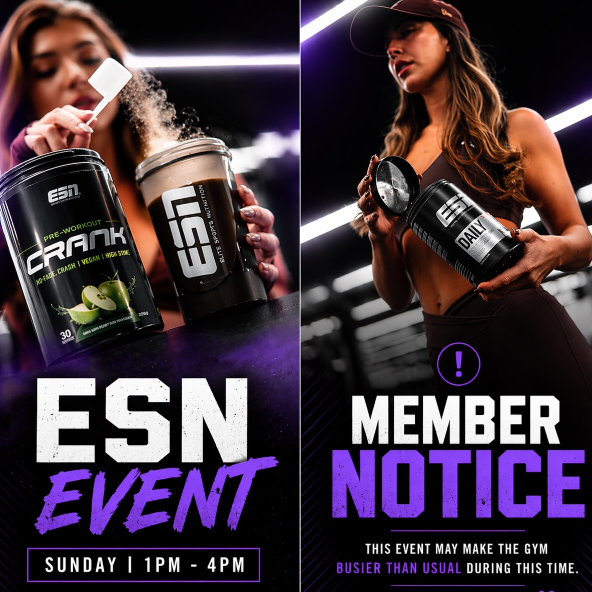 ๐ช๐ฝ๐ MEMBER NOTICE ๐๐ช๐ฝ
๐ฅ THIS SUNDAY AT BB PHYSIQUES ๐ฅ
ESN private event from 1PM โ 4PM ๐
Looking forward to this one!! ๐
The gym will still be open as normal, but you may notice a slightly busier atmosphere during this time.
We open at 8am as usual so come and get your Sunday session in nice and early if you can ๐๐ผ
Thanks for your understanding โ we appreciate you all ๐
@elliesimon
@ellieelitecoaching
@madelaineroystonee
@esncom.uk
@step_sculpt