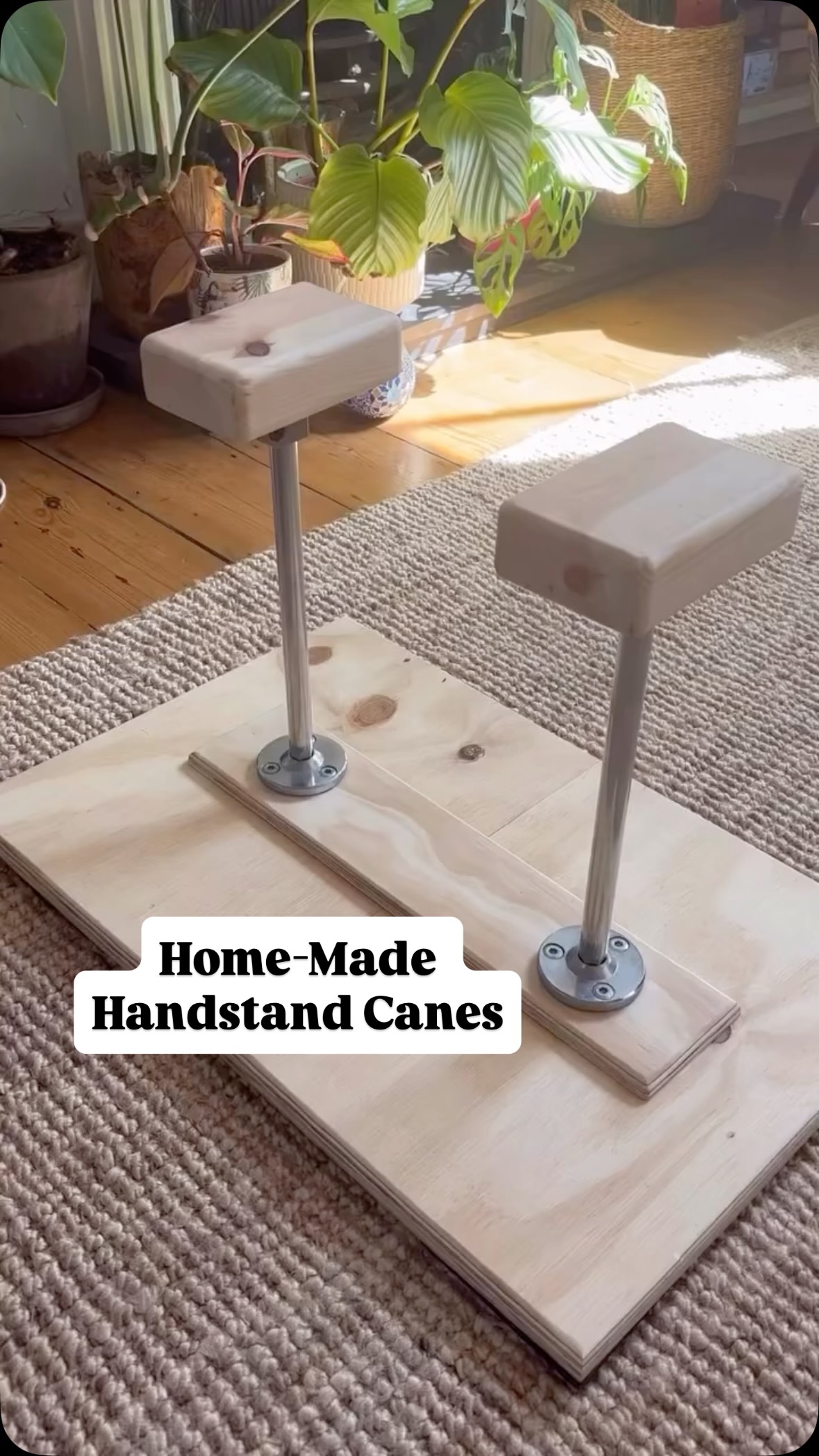 Finally getting round to training on handstand canes. Only like 10 years too late😣.
Repurposed some that had been sitting in the corner for ages cos they were the wrong size and shape for me, into bespoke ones that are the right dimensions for my body.
@jasper2052 did the bulk of the work, and I did the finishing touches, cos I enjoy doing it. Can’t wait to try them!