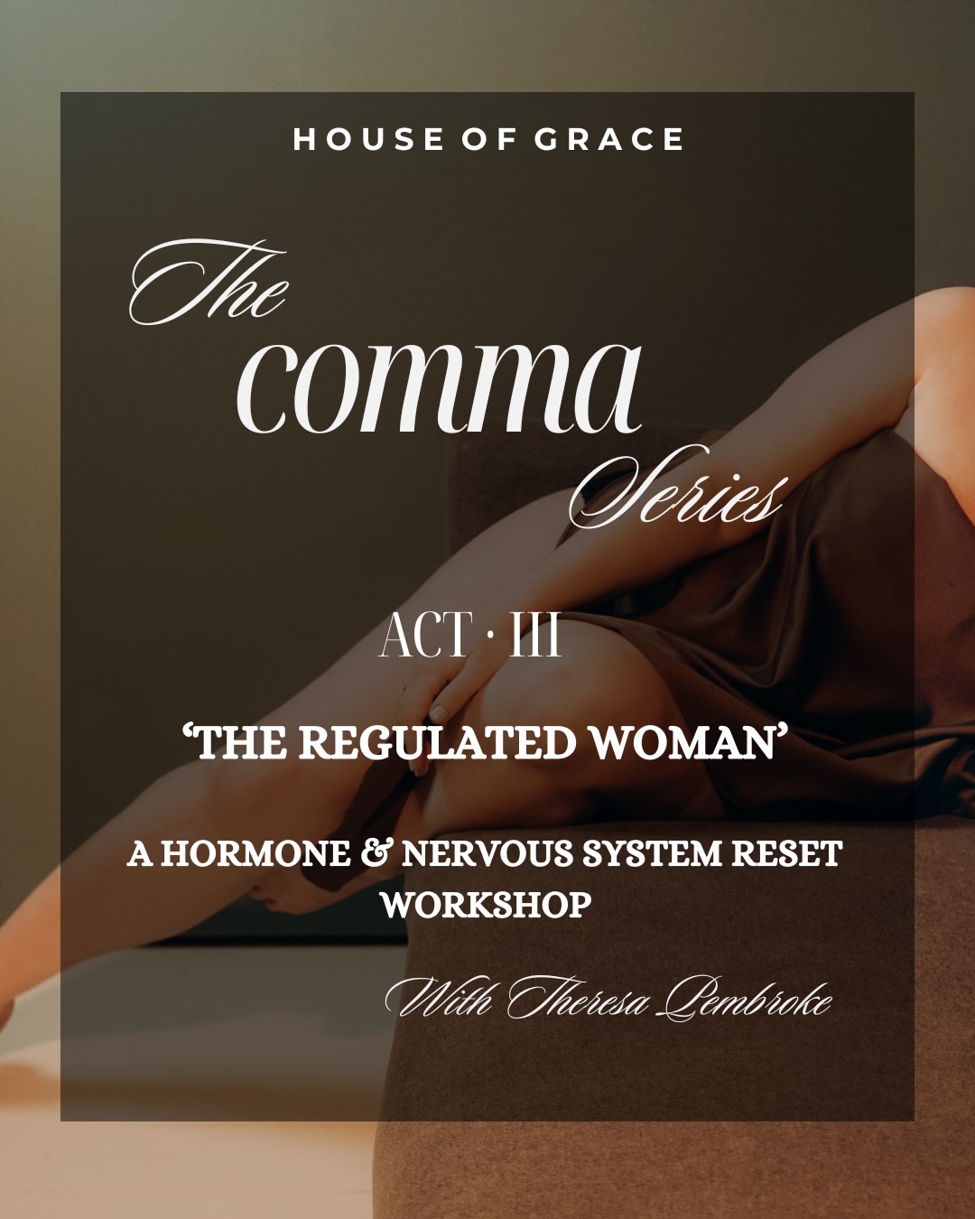 Co-hosting with @theresapembroke, co-founder of The Hormone Blueprint™.
If your body doesn’t feel like it used to… this is for you.
The Regulated Woman is a curated experience designed to meet you in this season.
→ understand what’s happening in your body
→ regulate your nervous system
→ move in a way that actually supports you
→ feel like yourself again
Together, we’ll guide you through:
• a powerful, relatable hormone workshop + Q&A
• intentional and restorative Yoga class
• a welcome mocktail
• nourishing connection | beautiful, organic essential oils diffused throughout the space
• curated gift bag + take-home support
This is not a class.
It’s a reset.
Limited spots.
Bookings NOW OPEN 🤍