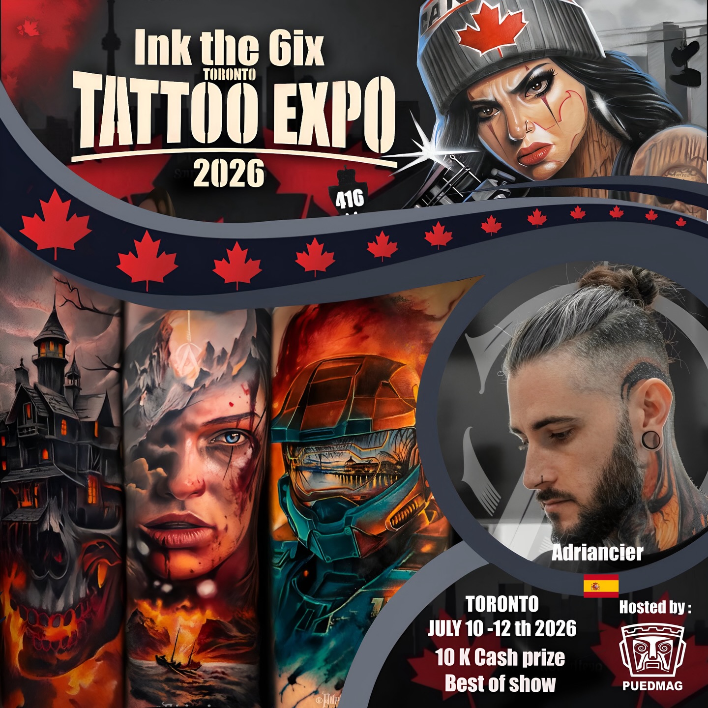 Welcome @adriancier to the second edition of @inkthe6ixtorontotattooexpo 🔥
Join us this July 10–12, 2026 at the Enercare Event Centre in Toronto 🇨🇦
If you’re looking to get some dope colour tattoos, Adrian is the artist you don’t want to miss 🎨
Hit him up directly via DM to book your appointment.
Don’t miss your chance to walk away with some incredible artwork on your skin
You either win with us or watch us win
We the North