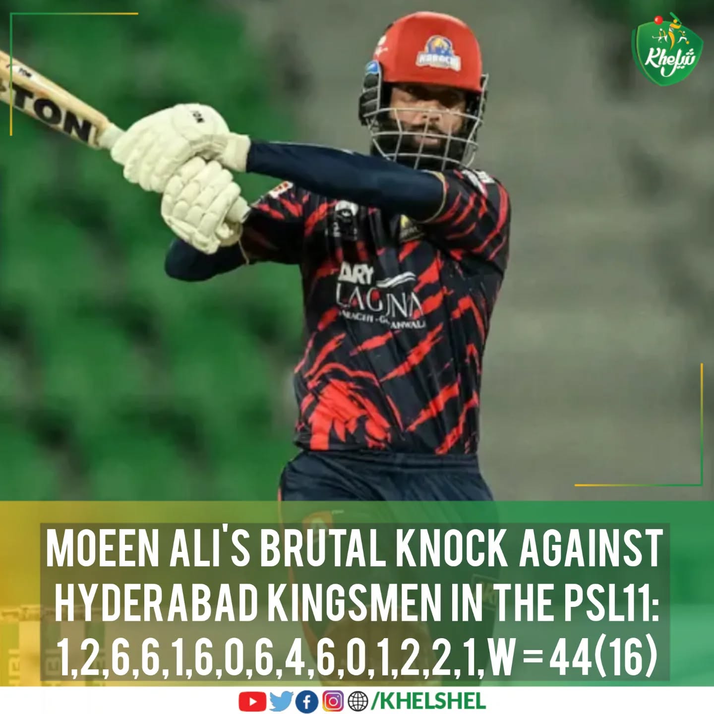 16 Balls. 44 Runs. Pure Carnage. 🌪️
Moeen Ali just put on a clinic in T20 batting. Hyderabad Kingsmen had no answers for this brutal knock!
#Cricket | #Pakistan | #MoeenAli | #PSL11 | #KarachiKings