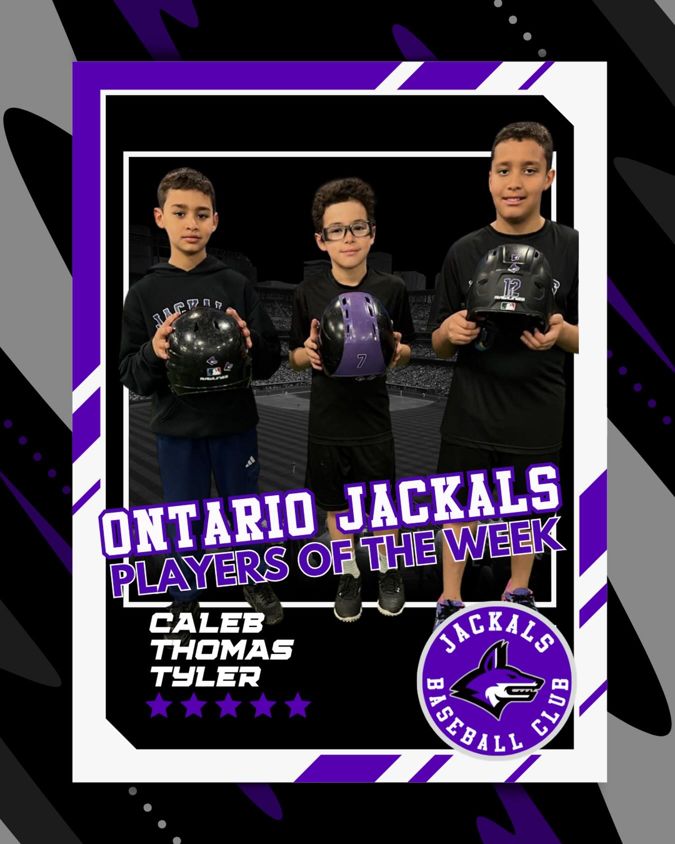 ONTARIO JACKALS – PLAYERS OF THE WEEK 🐺
At the Ontario Jackals, our Player of the Week program is about more than stats and highlights.
It’s about:
🔥 Showing up with effort
🧠 Growing your skills and mindset
🏆 Pushing yourself and your teammates
🤝 Competing the right way
📈 Becoming better than you were last week
Every player is challenged to bring their best in a positive training environment that promotes self-growth, healthy competition, and teamwork.
This isn’t just about who shines the brightest — it’s about who raises the standard for everyone.
🏆 Congratulations to Caleb, Thomas and Tyler!
Let’s keep setting the bar higher. 💪🐺
#OntarioJackals #PlayerOfTheWeek #EarnIt #TeamCulture #GrowthMindset