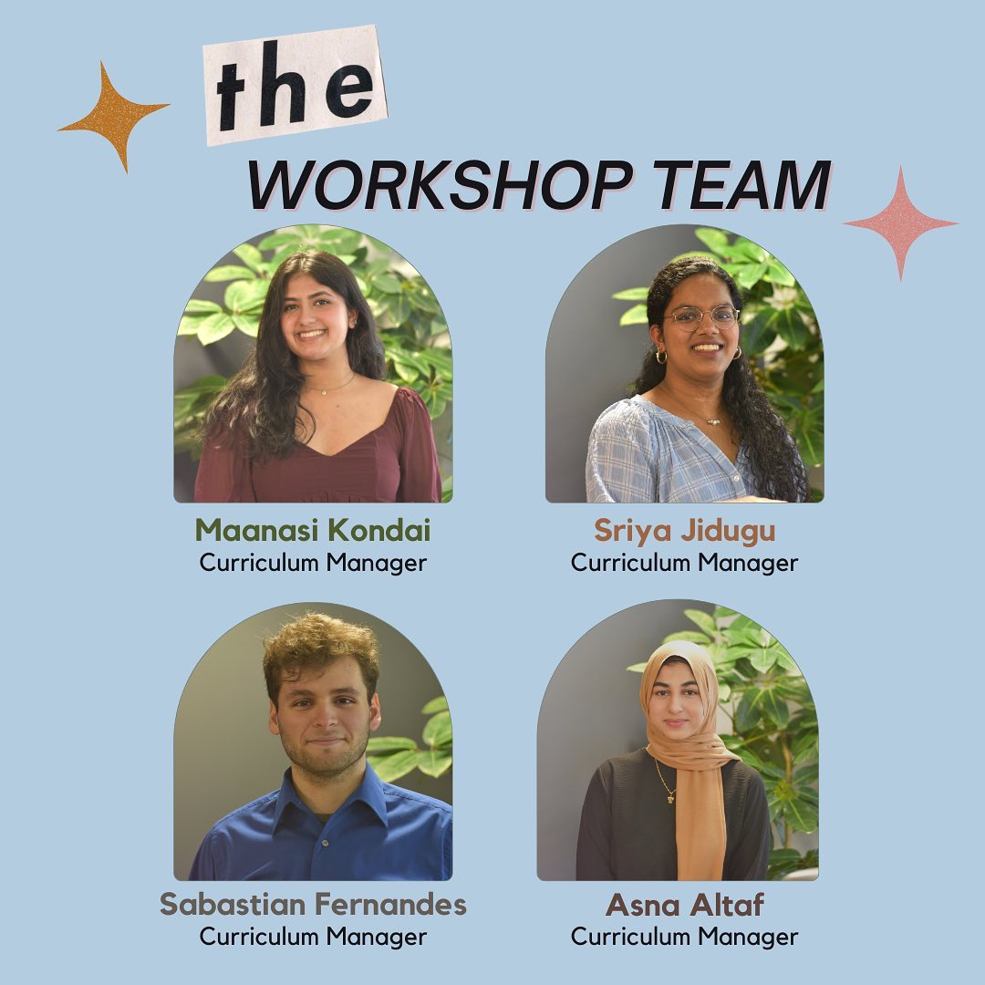 We are excited to introduce you to our Workshop Team đâ¨
đż Meet the dream team behind our Curriculum Operations: Maanasi Kondai, Sriya Jidugu, Sabastian Fernandes, and Asna Altaf