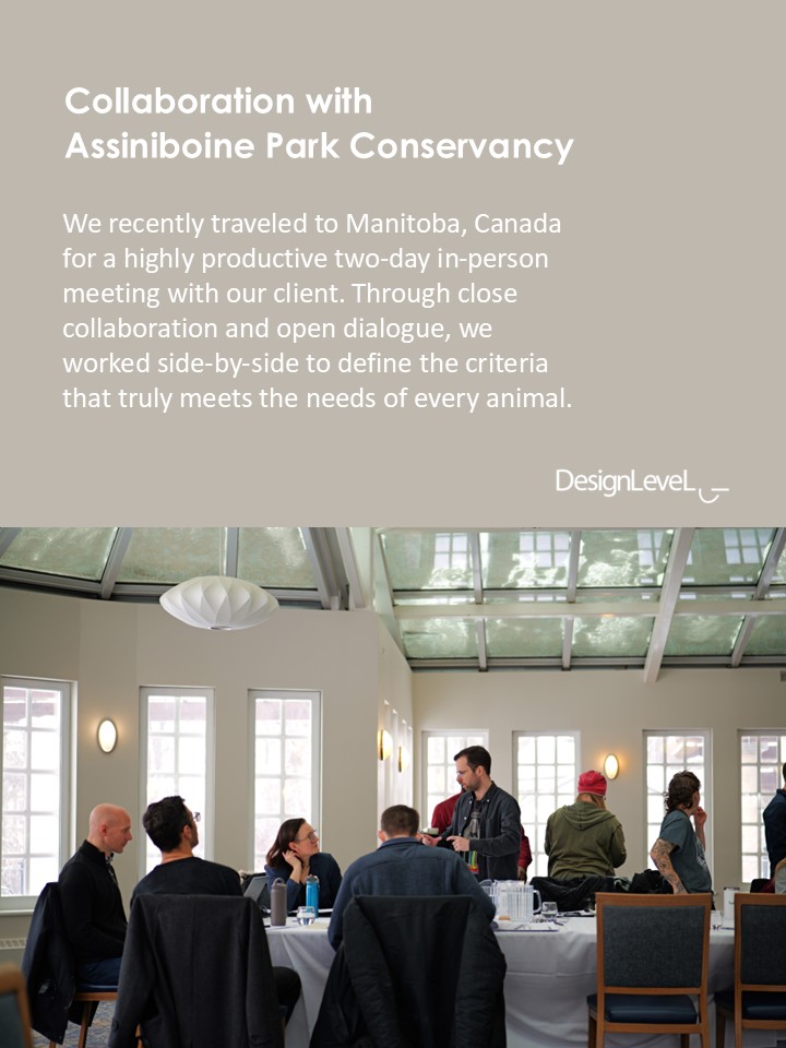 We recently traveled to Manitoba, Canada for a highly productive two-day in-person meeting with our client, our partner architecture firm, and engineers . Through close collaboration and open dialogue, we worked side-by-side to define the criteria that truly meets the needs of every animal — from majestic snow leopards to delicate reptiles. By leading with curiosity and truly listening, we explored how each room should function to best support both the animals and the care team. Designing a hospital for such a diverse range of species is incredibly complex, and we’re proud of the creative and effective solutions that emerged from this collaborative effort.
@assiniboineparkzoo
#ZoologicalHealthcare
#AnimalHospitalDesign
#ZooVeterinary
#Architecturedesign
#CollaborativeDesign
#WildlifeCare
#Architecturedesign
#BuildWithPurpose
#ClientCollaboration
#DesignByListening