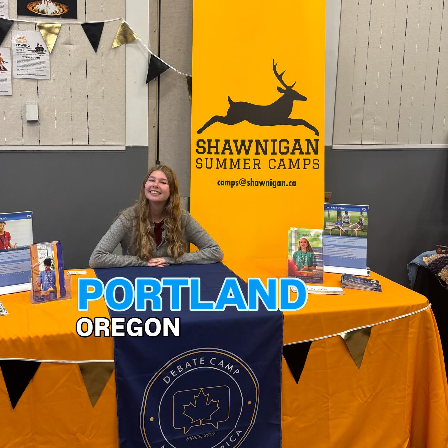 Debate Camp West Coast families - meet Maggie today at the Northwest Kids Magazine Camp Fair, 10 - 3, 1945 SE Water Ave. One of our star leaders in position to answer questions about Debate Overnight Camp options on Vancouver Island and Southern California! Check it out! #oregon #debate #summer #community #debatecamp2026