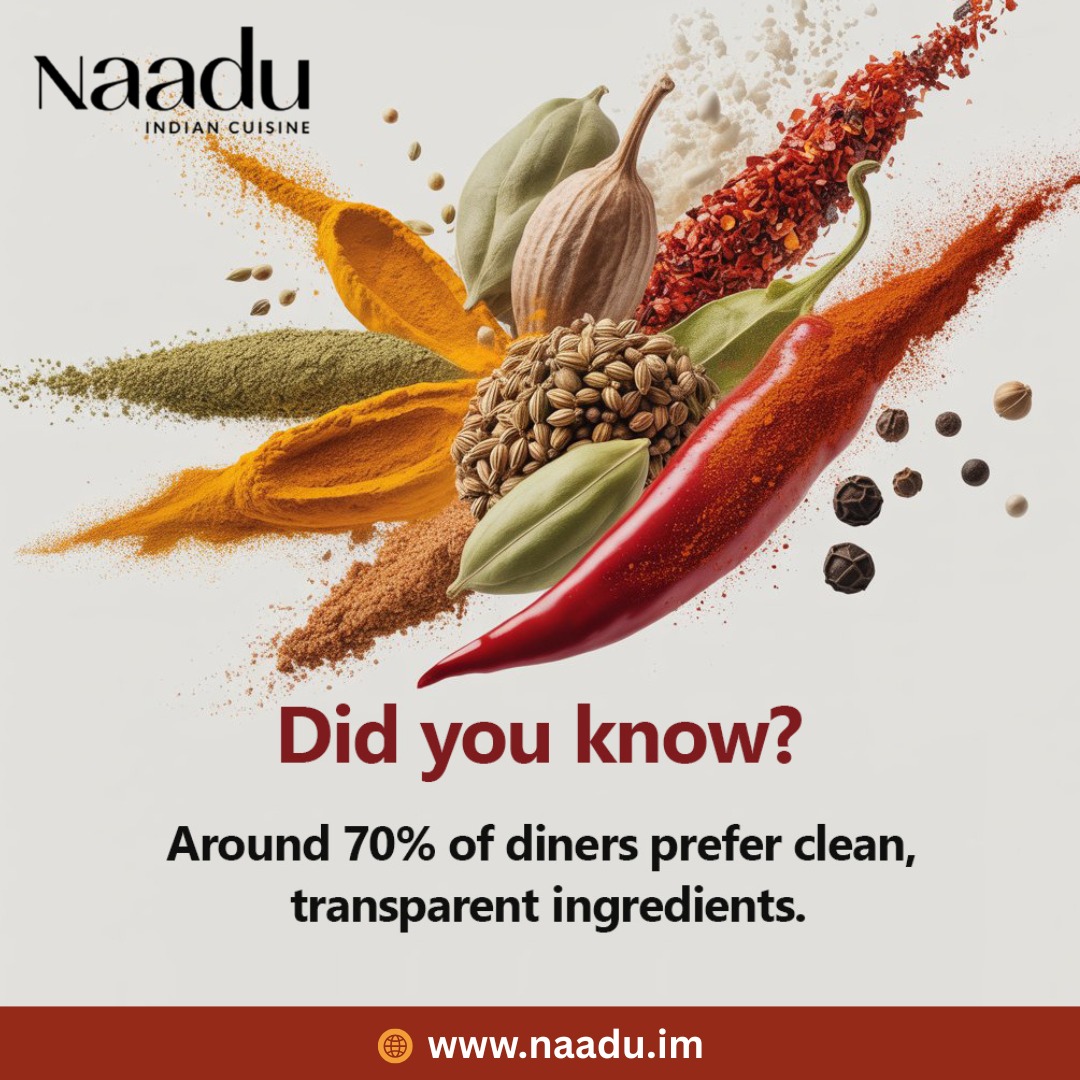 At Naadu, we follow a ‘clean label’ approach no artificial colours or preservatives. This allows the natural goodness of spices like turmeric and cumin to shine, delivering authentic flavour and better nutrition.
Taste the difference yourself: https://www.naadu.im/
#NaaduIom #CleanEating #AuthenticFlavour #IndianCuisine #HealthyDining #FreshIngredients #FoodTransparency #IsleOfMan #DineClean