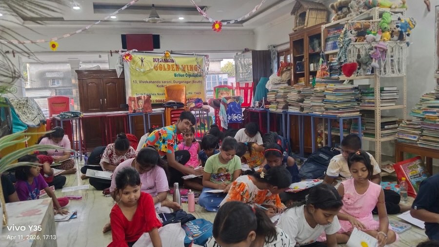 Today, Golden Wings held our second summative exam for 40 marks in our Kolkata, India classroom, and all students attended to the exam.❤️
#goldenwings #ngo #nonprofit #classroom #education
{nonprofit classroom, youth empowerment, educational, books, community, India, Durganagar}