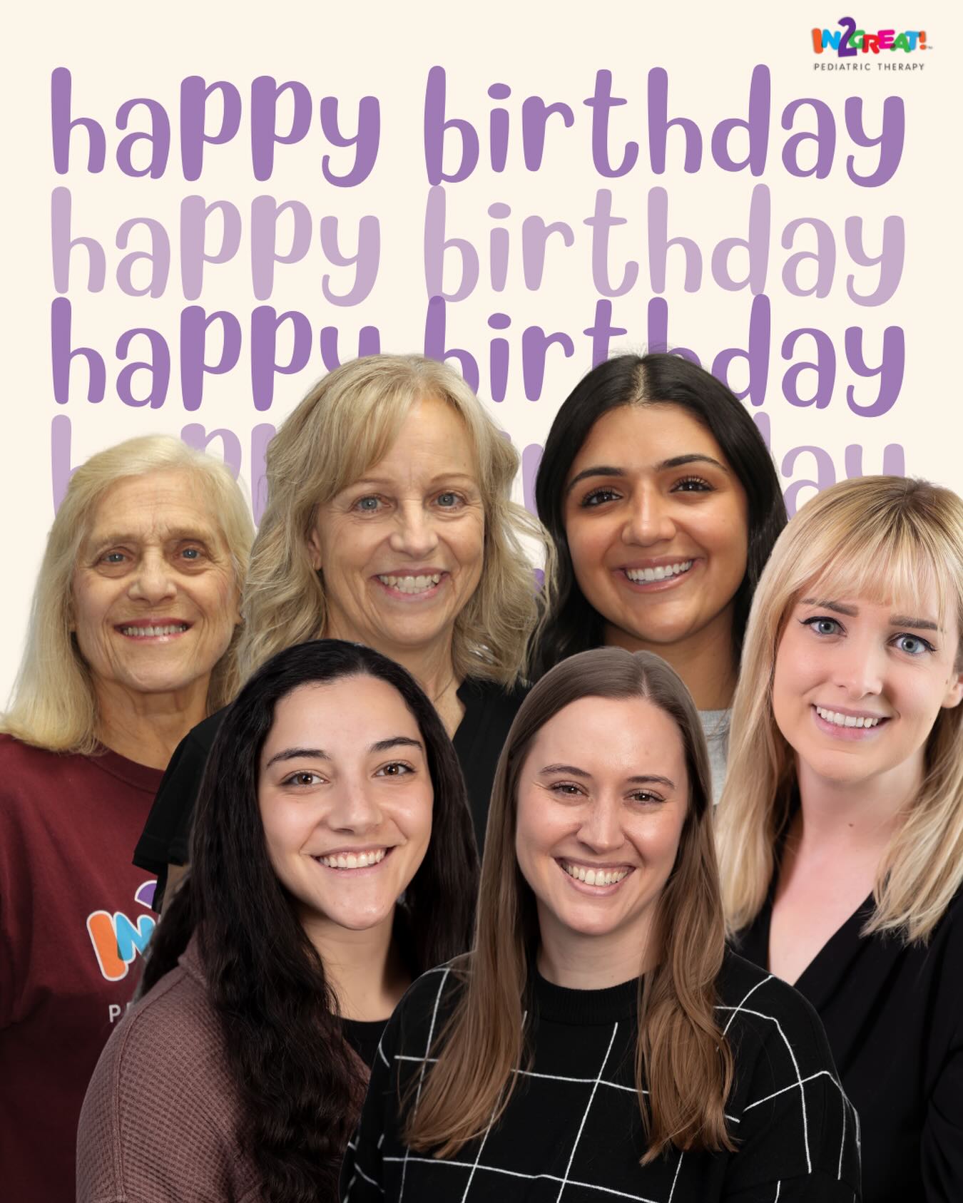 Happy Birthday to our April crew! 🎉💖
We’re so lucky to celebrate these amazing team members this month—your kindness, dedication, and the care you bring to our families does not go unnoticed!
Sending the biggest birthday wishes to each of you, and a special shoutout to MaryEllen and Lisa who aren’t pictured but are just as celebrated today! 🫶🏼
Cheers to another year of making a difference every single day! 🎂✨
#in2greatpediatrictherapy #WorkFamily #BirthdayCelebration #pediatrictherapy