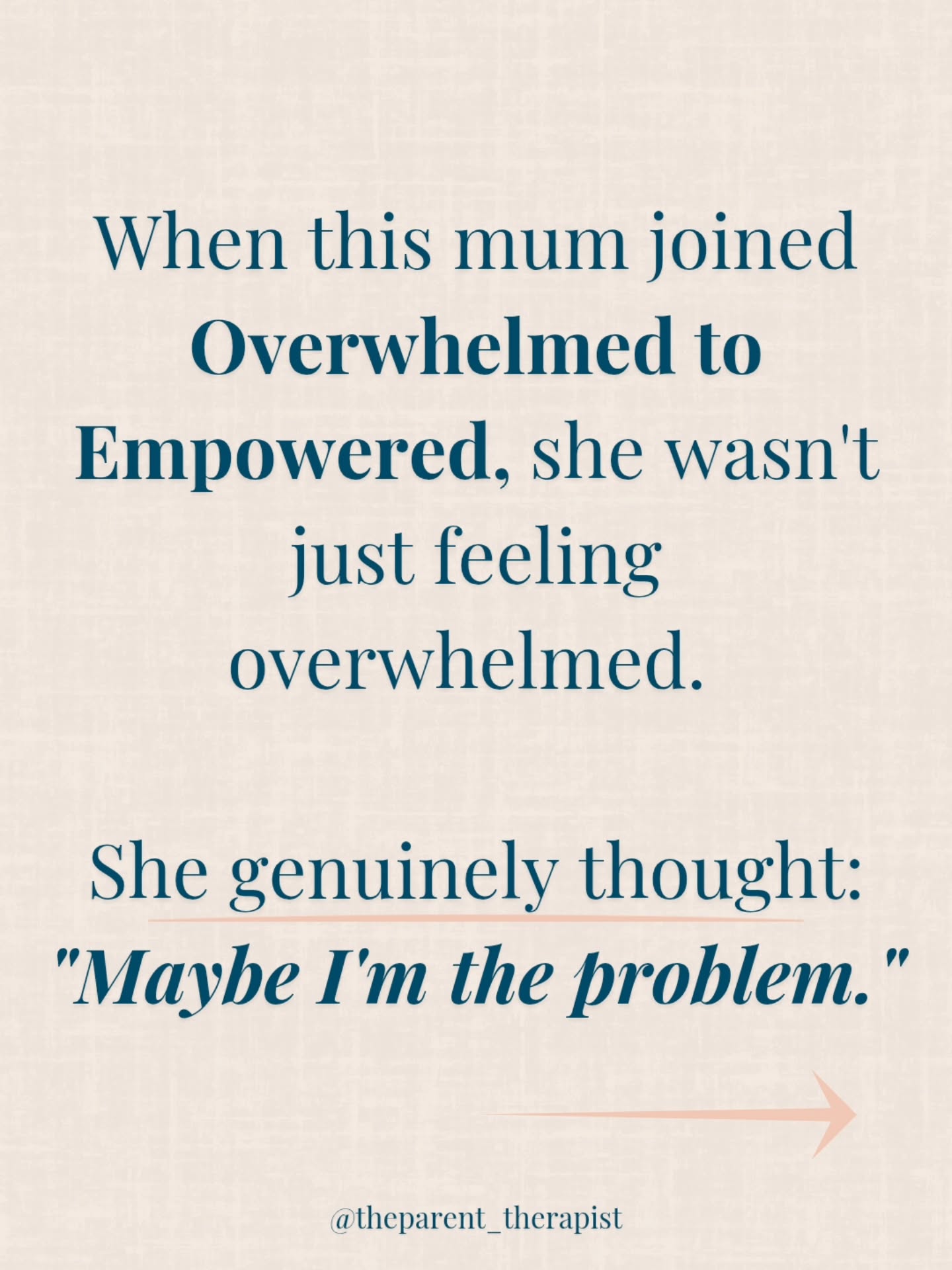 The loneliest part of struggling as a parent isn't the hard moments. It's the feeling that everyone else seems to be handling it fine and you're the only one lying awake at night wondering what's wrong with you.
Nothing is wrong with you but you were never meant to figure this out alone either and that's exactly what most of us have been trying to do.
When you join Overwhelmed to Empowered you don't just get the course.
You get access to a free community of parents who are doing this work alongside you. Parents who are honest about the hard days, who understand the guilt and the exhaustion and the gap between knowing what you should do and actually being able to do it when everything kicks off.
People who get it because they're in it too.
You've spent long enough feeling like the problem. It's time to find out what's possible when you finally have the right support around you.
Link in bio or comment EMPOWERED to sign up now.