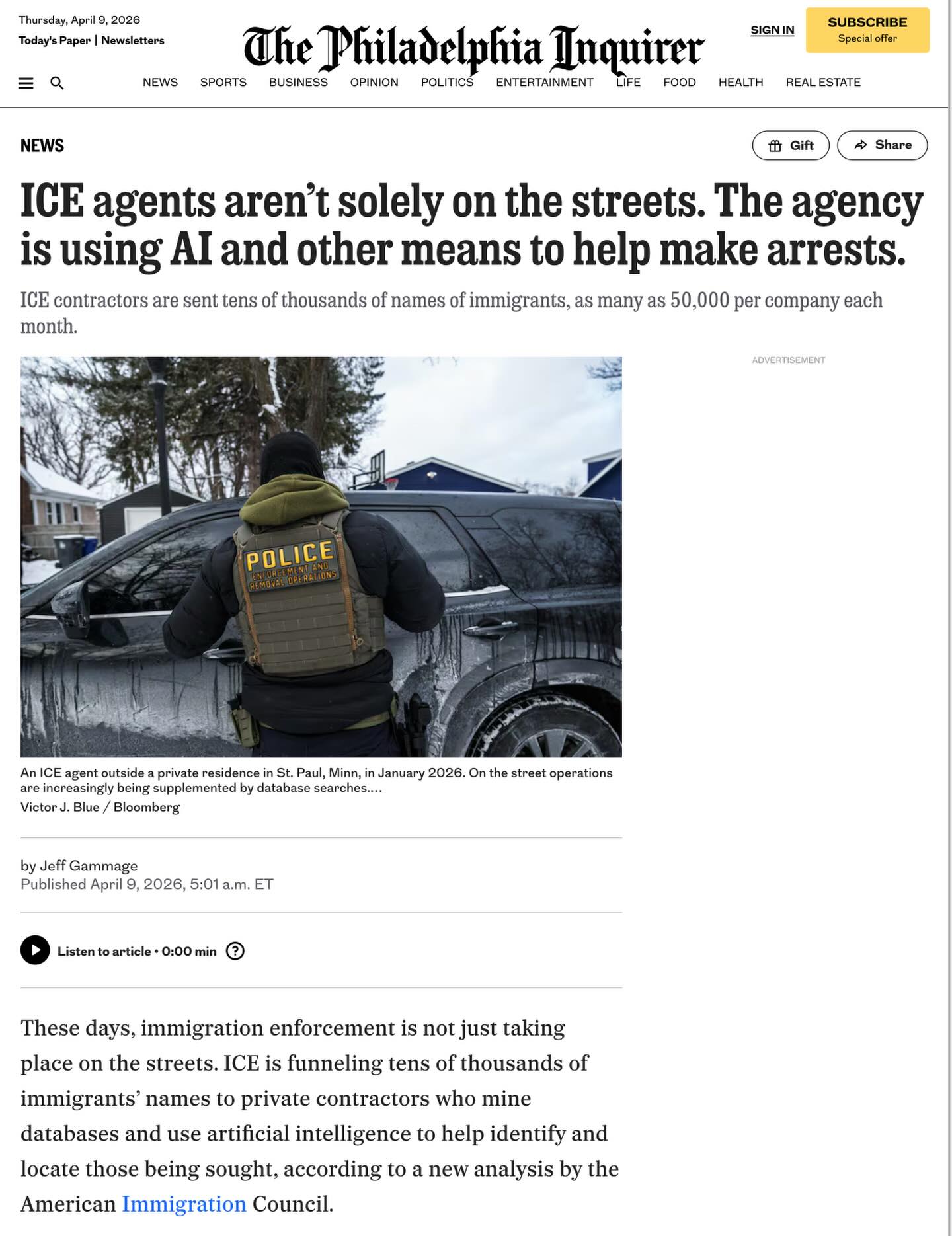 The AI frenzy that Big Tech data centers are fueling is directly related to the rise in authoritarianism across the United States. The same Tech Billionaires that are profiting from the growth of data centers and the AI boom are also contracting with ICE to provide key technology to detain and deport immigrants.
Tell your representatives to #PurgePalantir and fight back against dirty data centers that are draining our natural resources and fueling the destruction of our communities!