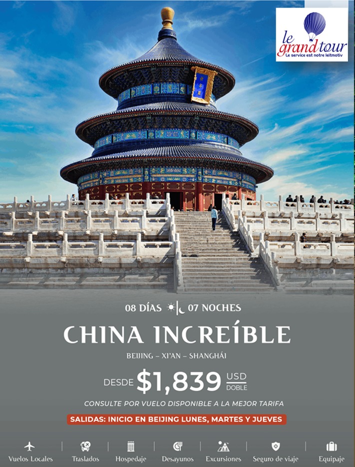 ¡Descubre la magia de China! Cada rincón te espera con experiencias inolvidables. ¡Reserva ahora y vive una aventura única! 🌏✨
#ViajeAChina #AventuraEnAsia #ExploraElMundo