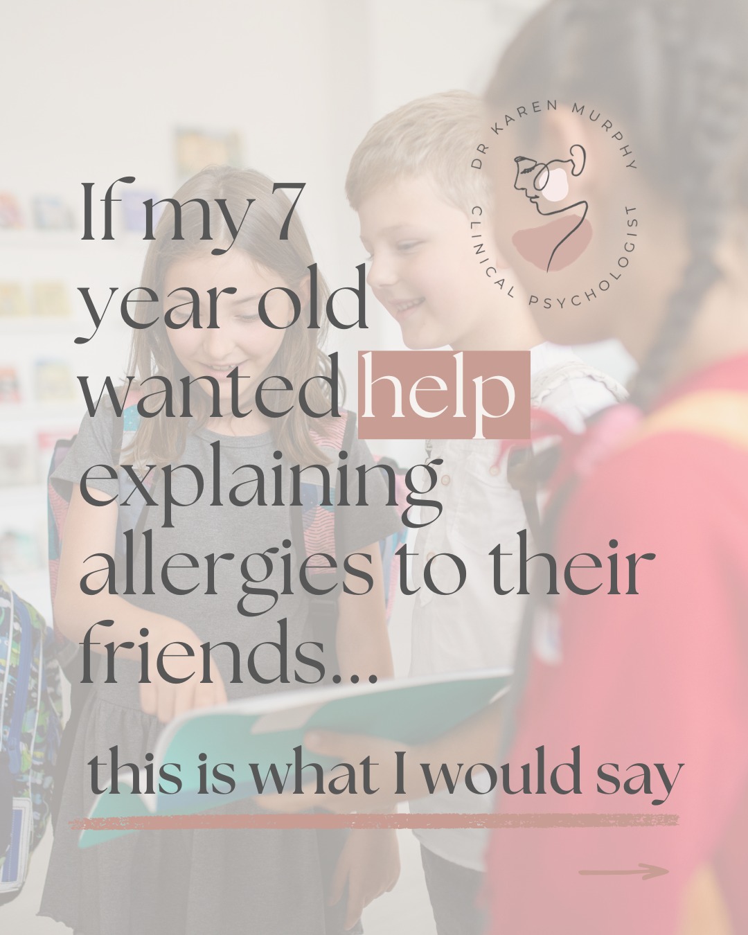 When children want to explain their allergies to friends they might need support finding simple, confident words they can actually use.
Helping your child talk about their allergies in a calm, matter-of-fact way can reduce embarrassment, confusion, and worry for them and their friends.
Framing allergies as "my body works a little differently" rather than "something is wrong with me" supports understanding without creating fear or shame.
When children have the words, they're more likely to:
-feel less anxious in social situations
-speak up when something doesn't feel safe
-help their friends understand without it feeling like a big deal
-feel confident rather than different
You don't need it to be perfect. What matters most is keeping it calm, simple, and honest.
This is just one example of how it might be explained. I hear lots of different versions from families in clinic too. It is there to adapt to the needs of your child.
Save this for the next time your child needs to explain their allergies to a friend.
