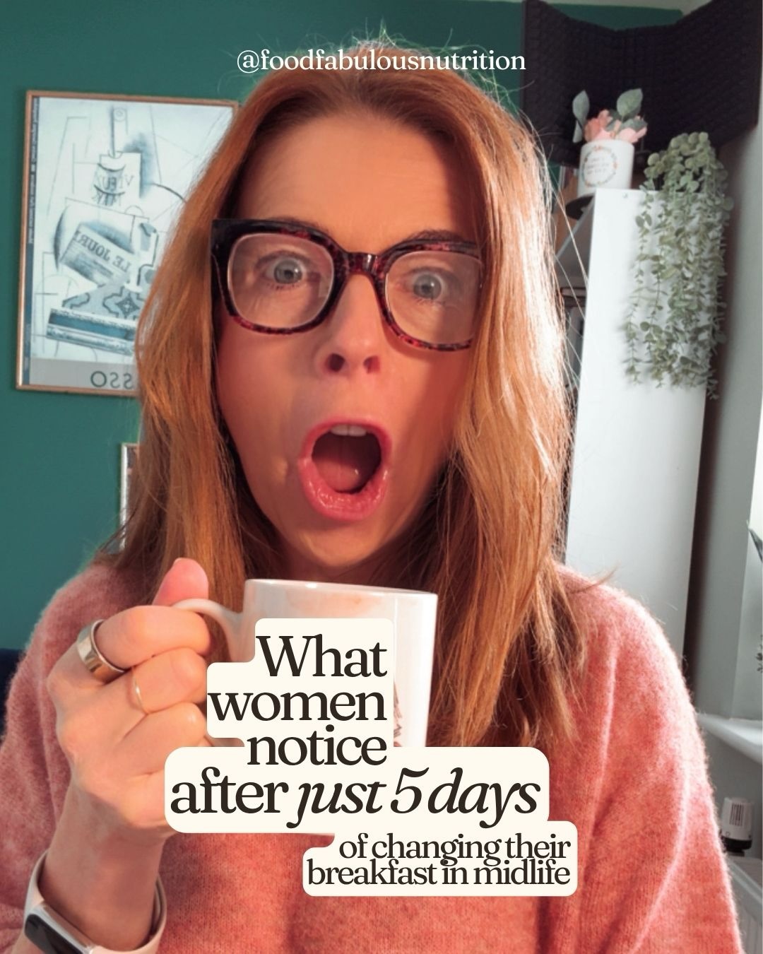5 days. Just breakfast. This is what changes. 👆
The women who do this challenge always say the same thing: *”Why did nobody tell me this sooner?”*
**The Menopause Breakfast Fix** starts April 20th. Free. Online. 5 days of simple, specific breakfasts built for midlife hormones — with me walking you through it every morning.
Comment BREAKFAST 👇 and I’ll send you the link.
#menopausebreakfastfix #menopausenutrition #perimenopause