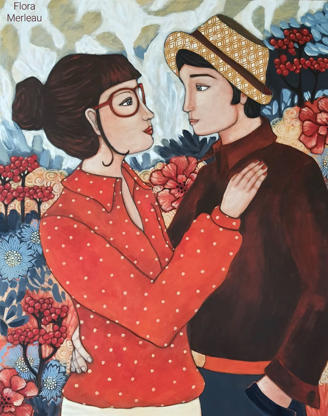 " Le rendez-vous au jardin bleu "
Format 92x73
@floramerleau
Disponible à la galerie les Souliers rouges
#floramerleaupeinture #galerielessouliersrouges #clisson